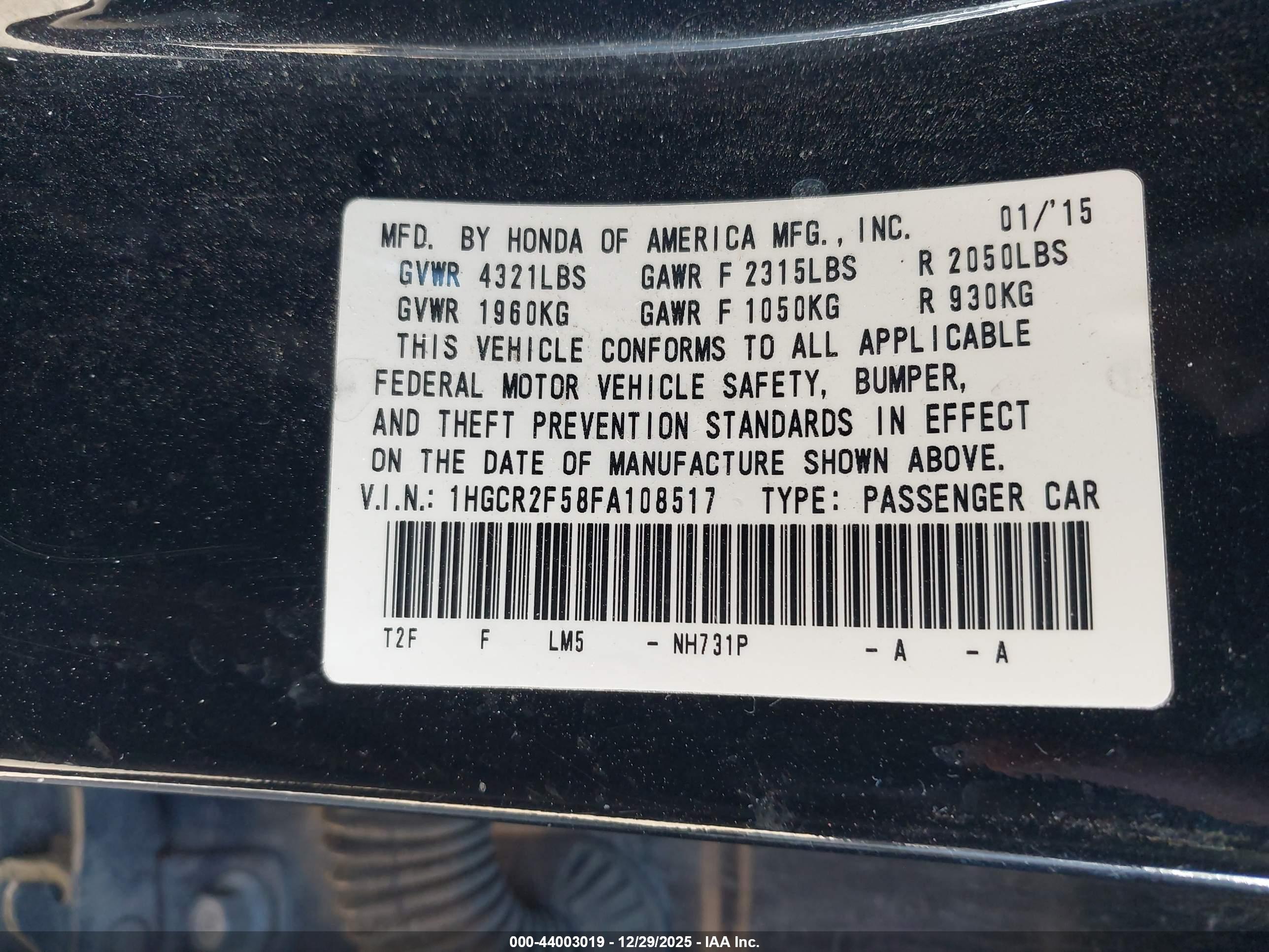 HONDA ACCORD image 9