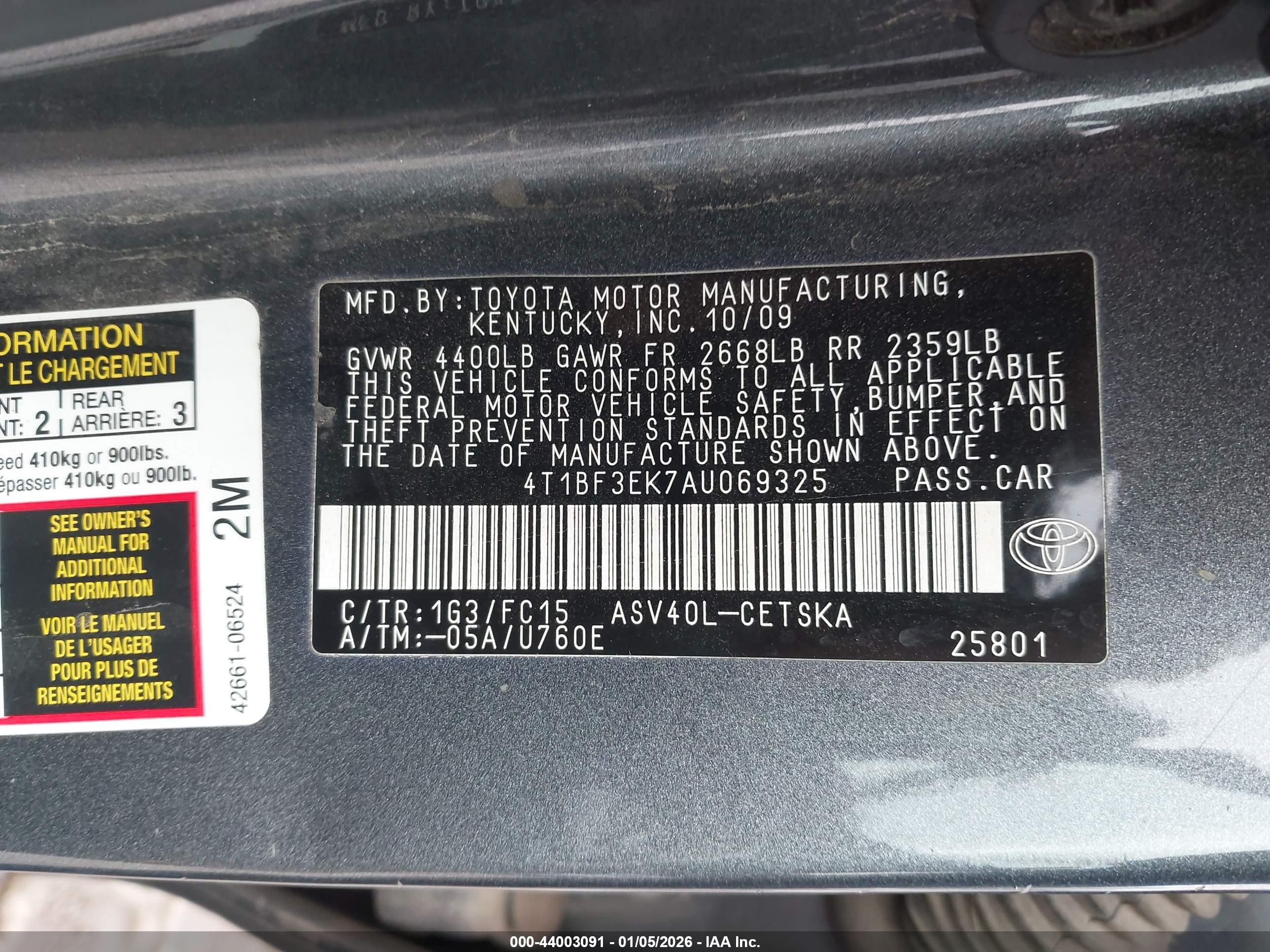 TOYOTA CAMRY image 9