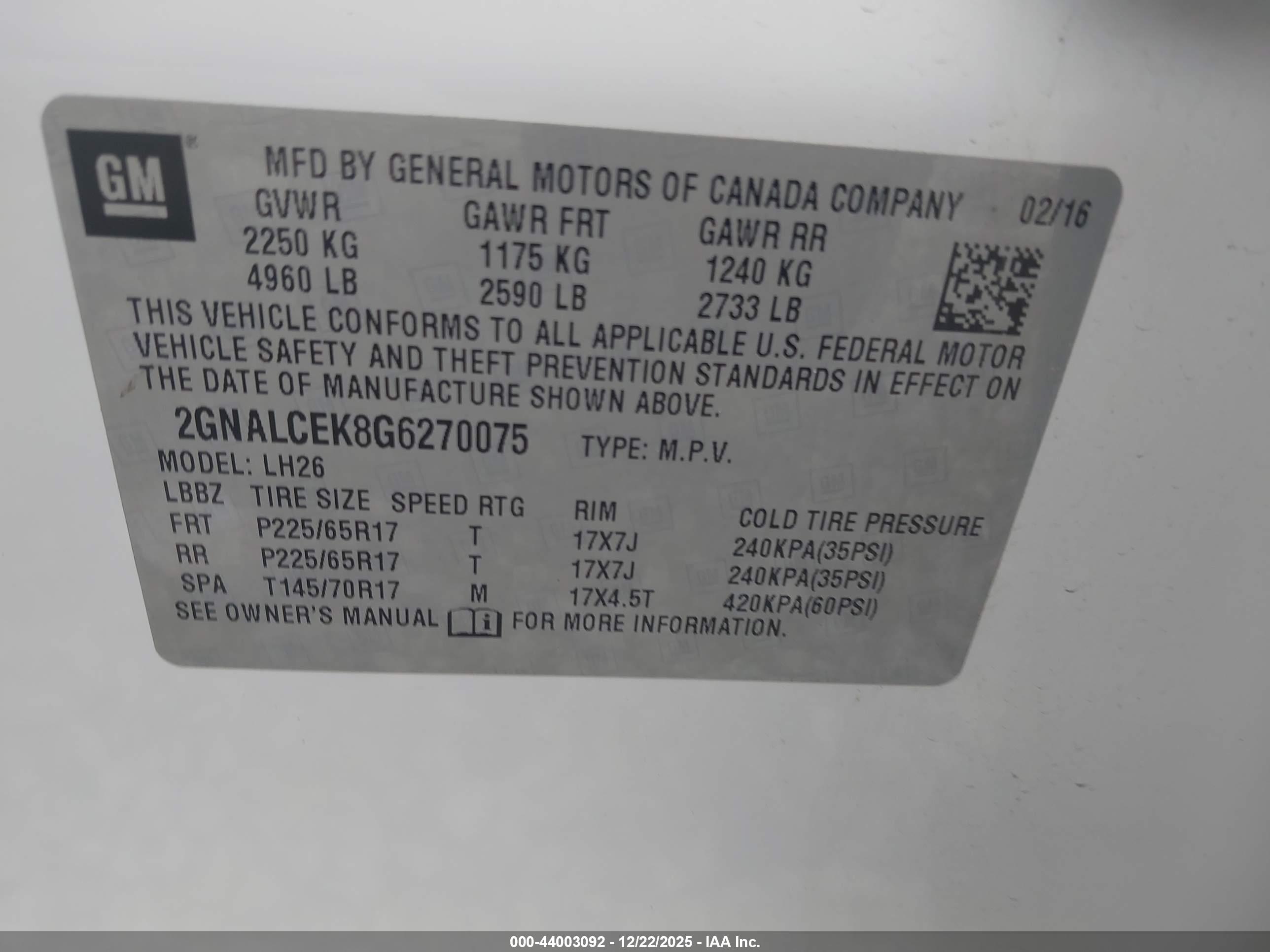 CHEVROLET EQUINOX image 9