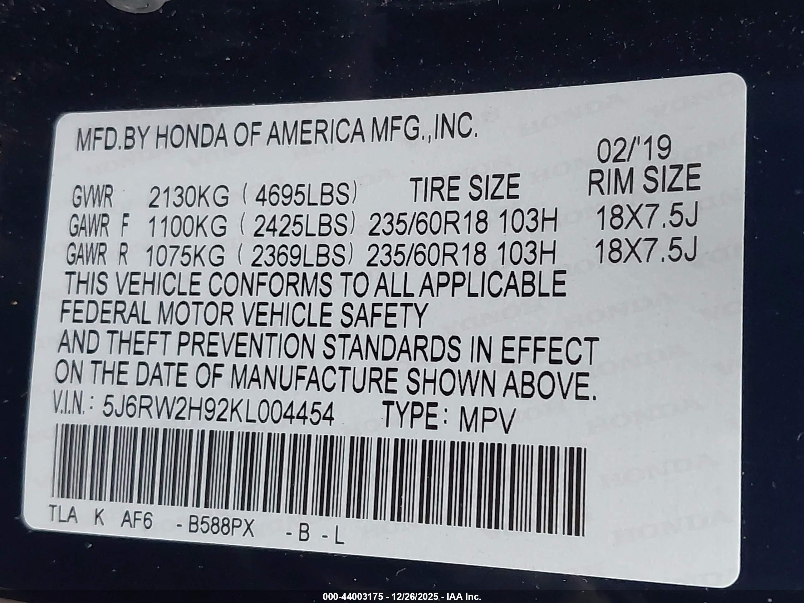 HONDA CR-V image 9