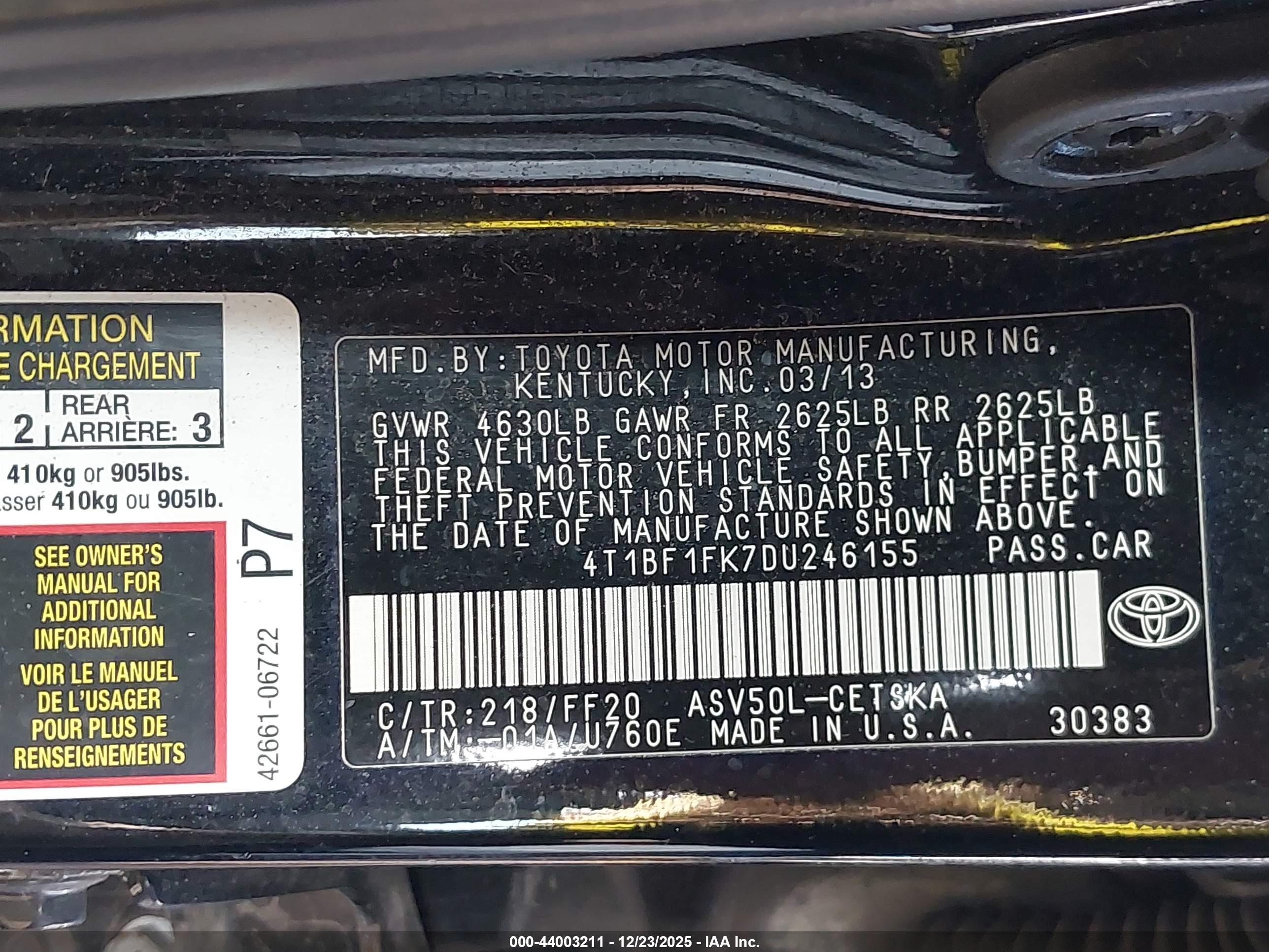 TOYOTA CAMRY image 9