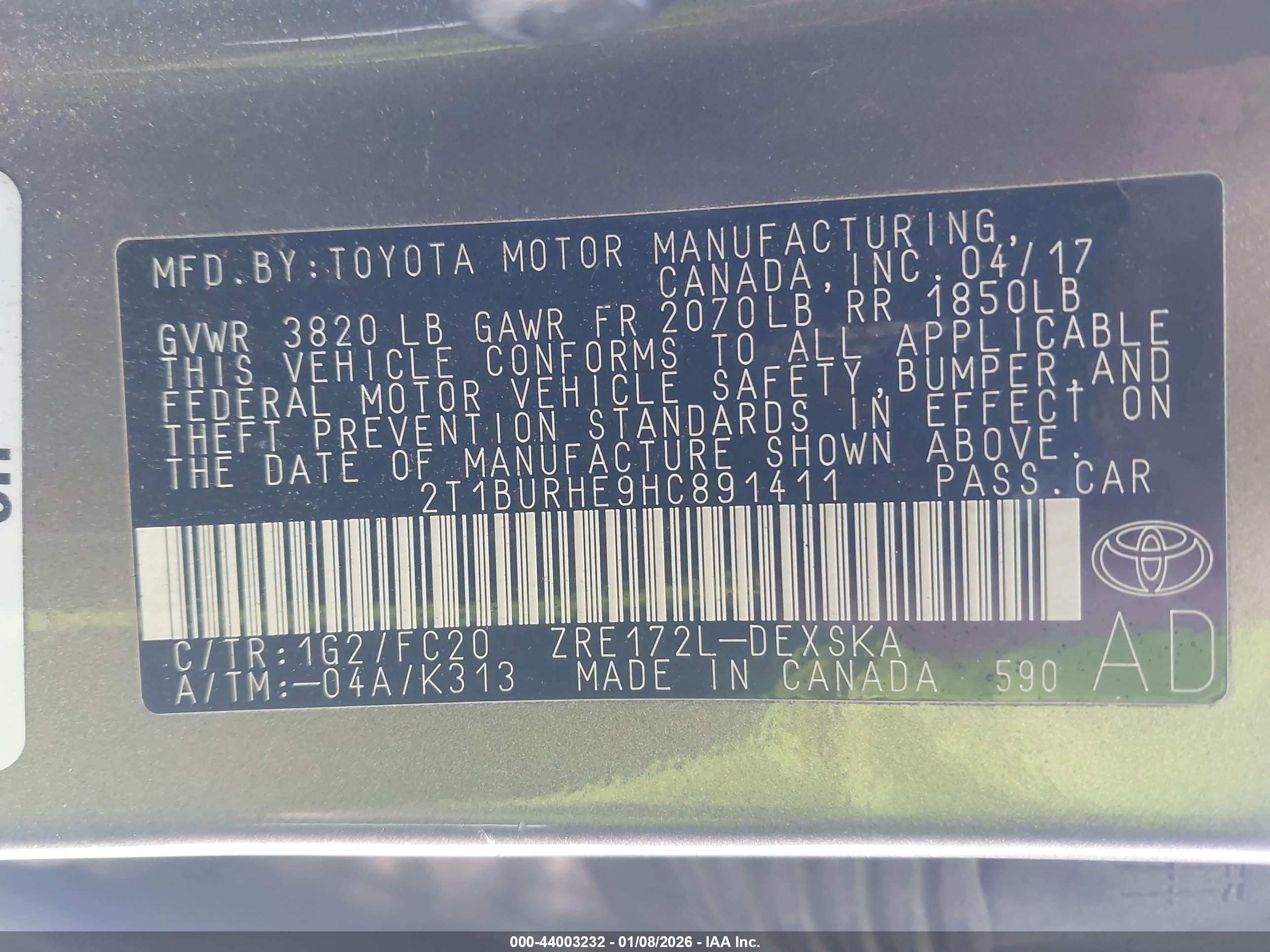 TOYOTA COROLLA image 9