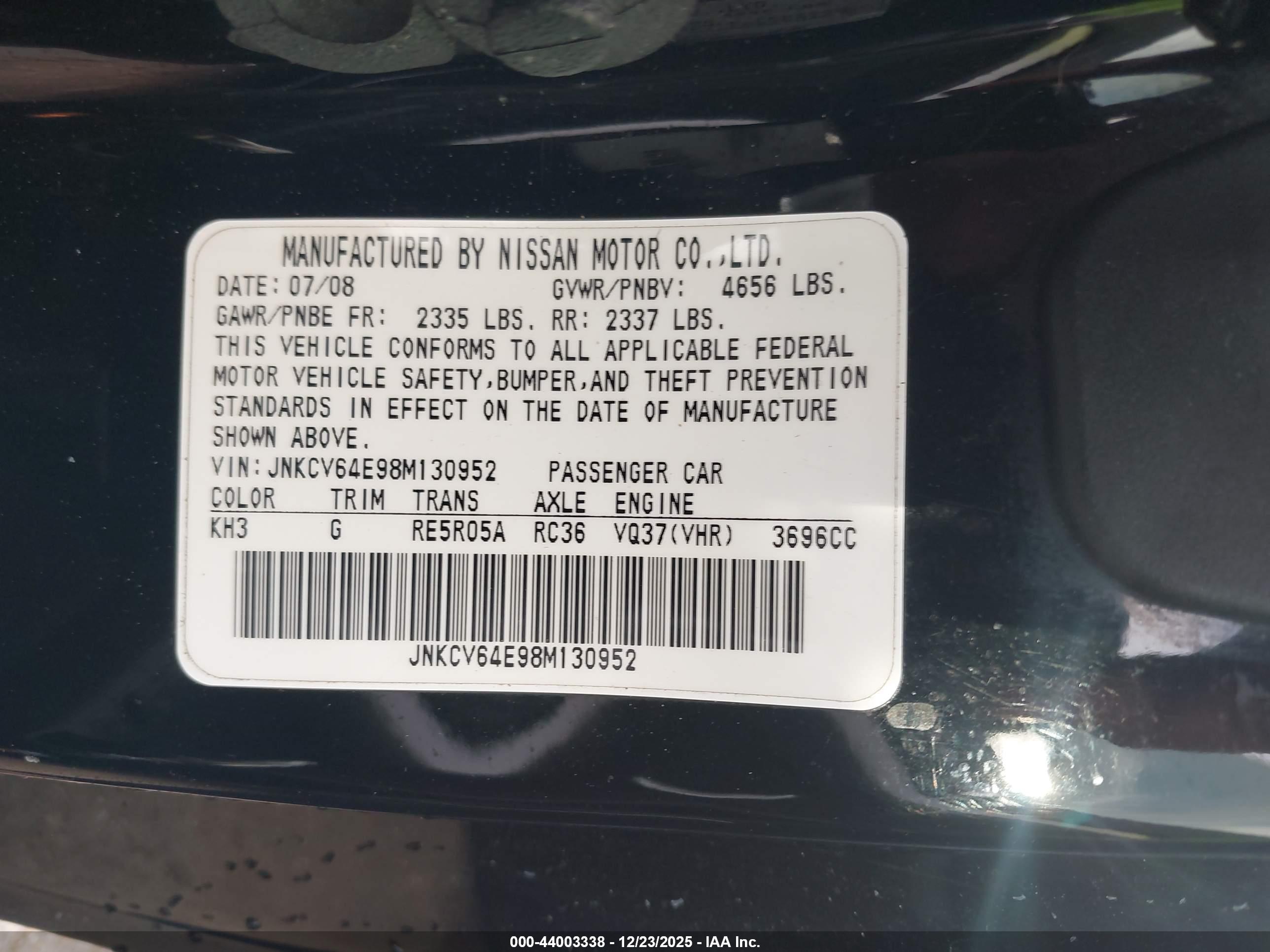 INFINITI G37 image 9