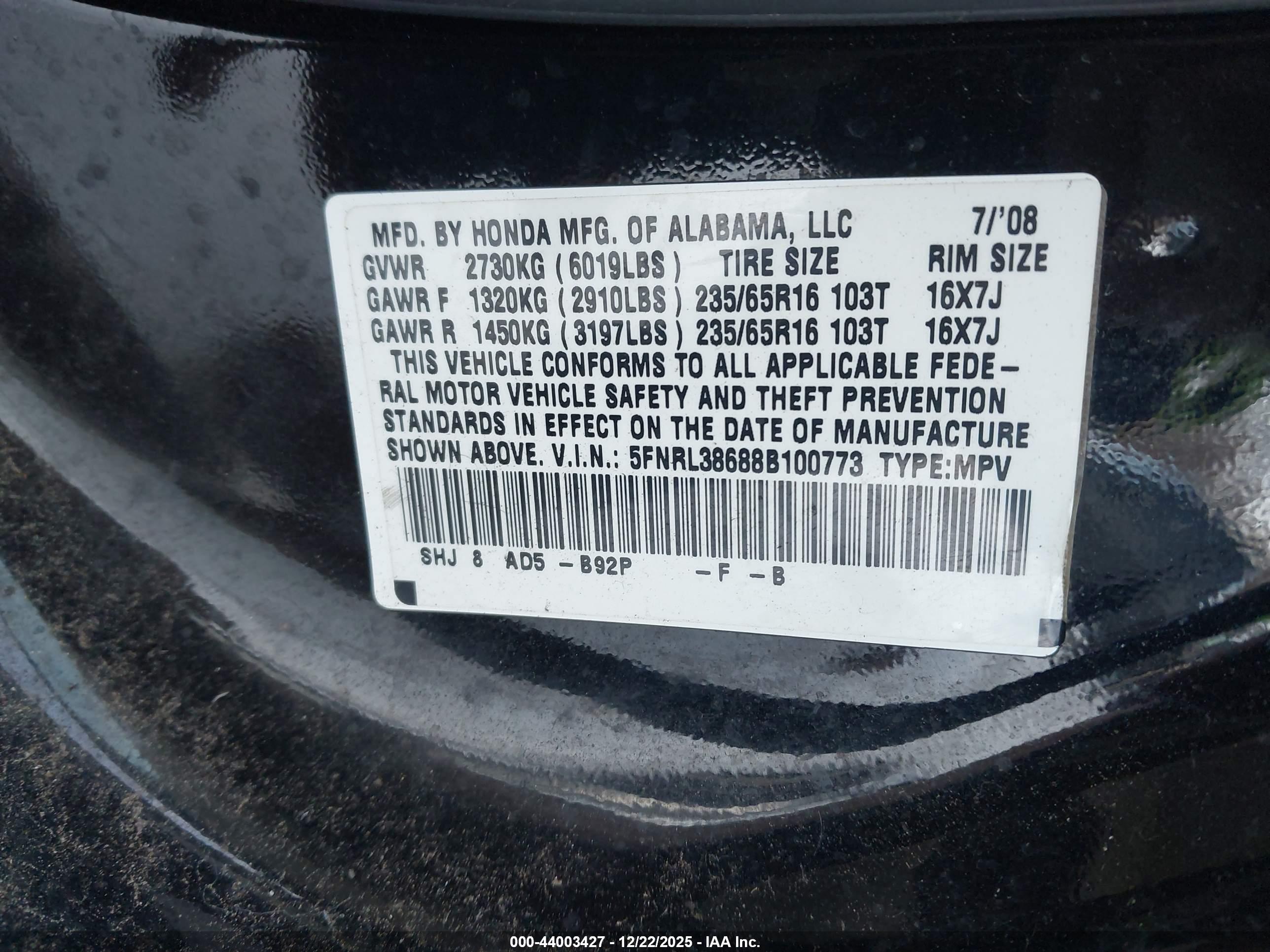 HONDA ODYSSEY image 9