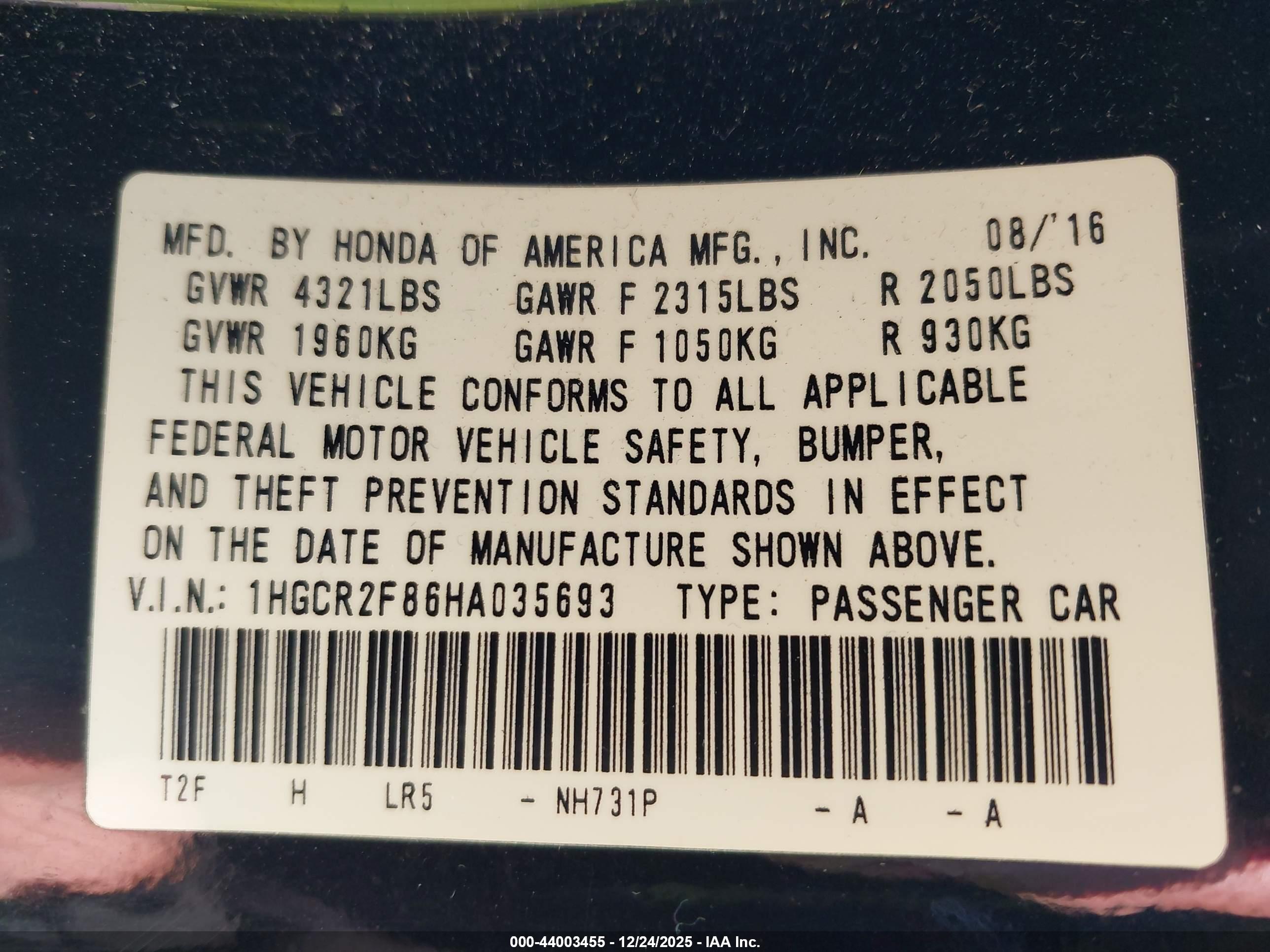 HONDA ACCORD image 9