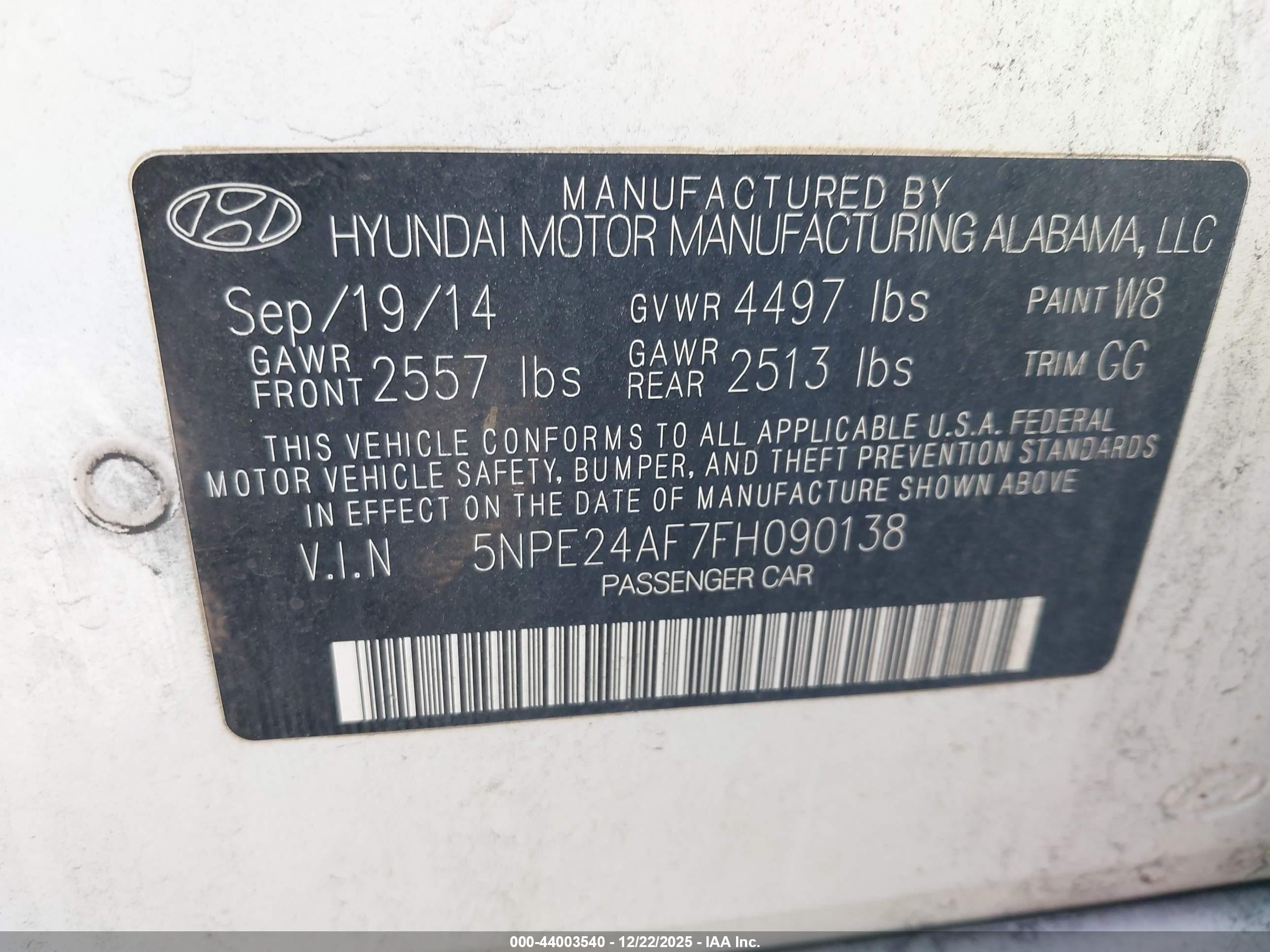 HYUNDAI SONATA image 9