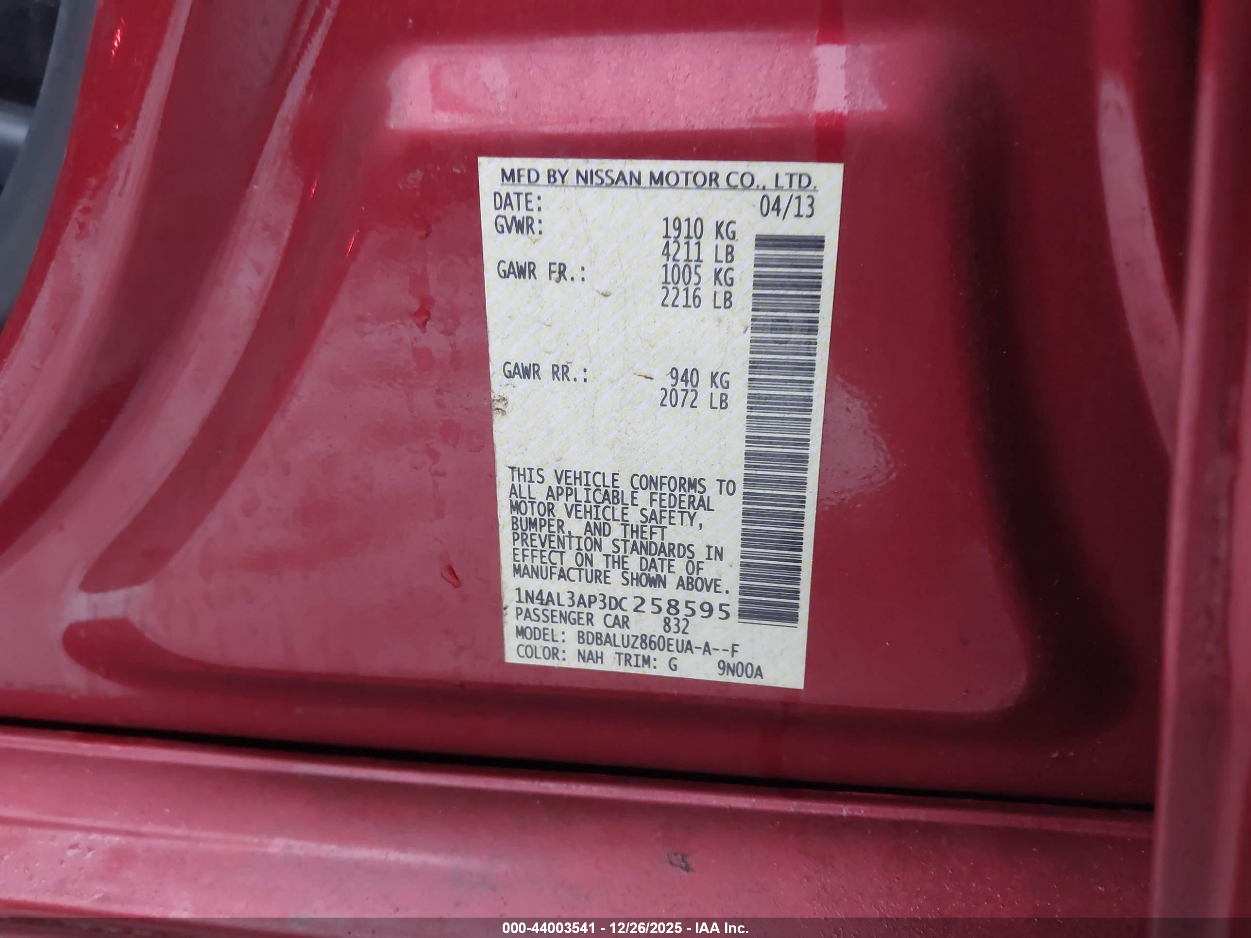 NISSAN ALTIMA image 9