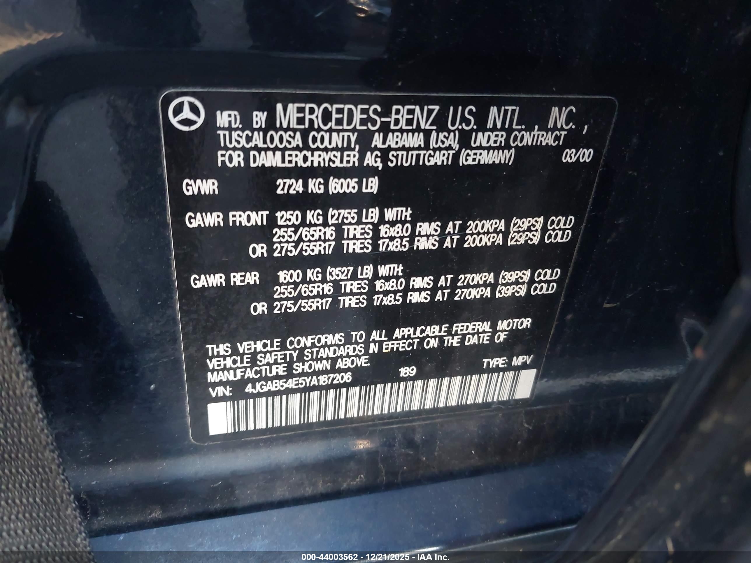 MERCEDES-BENZ ML image 9
