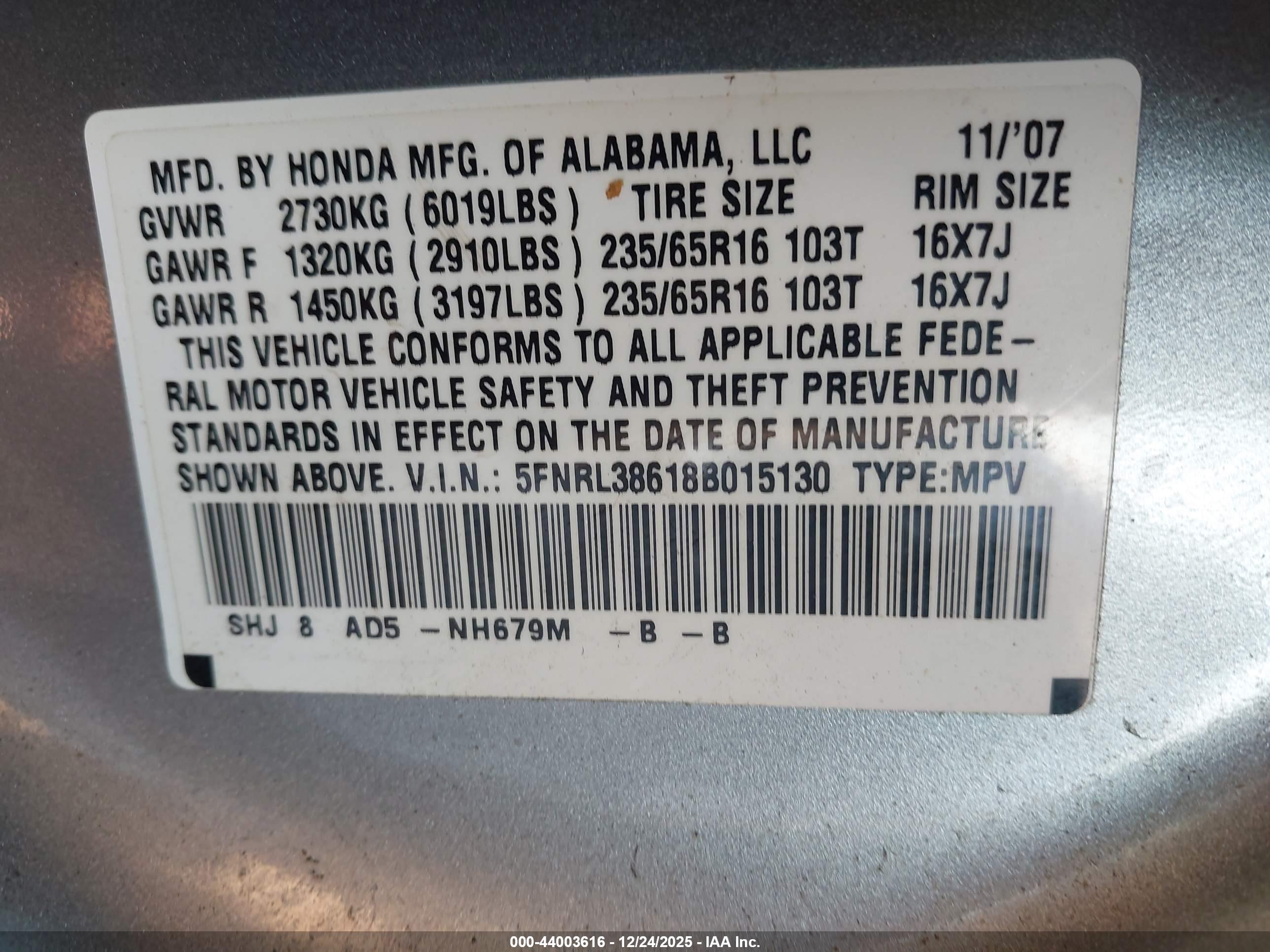 HONDA ODYSSEY image 9