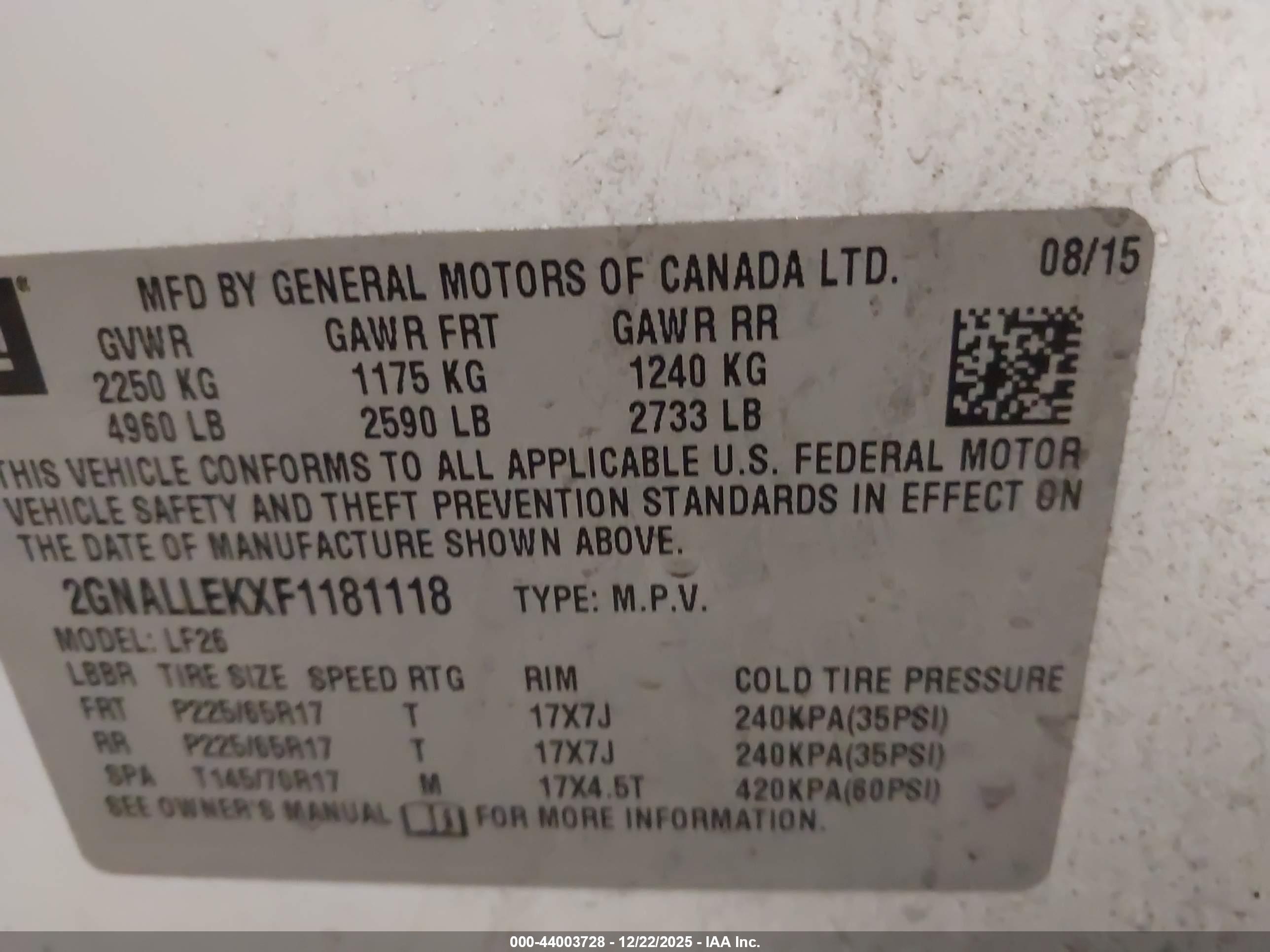 CHEVROLET EQUINOX image 9