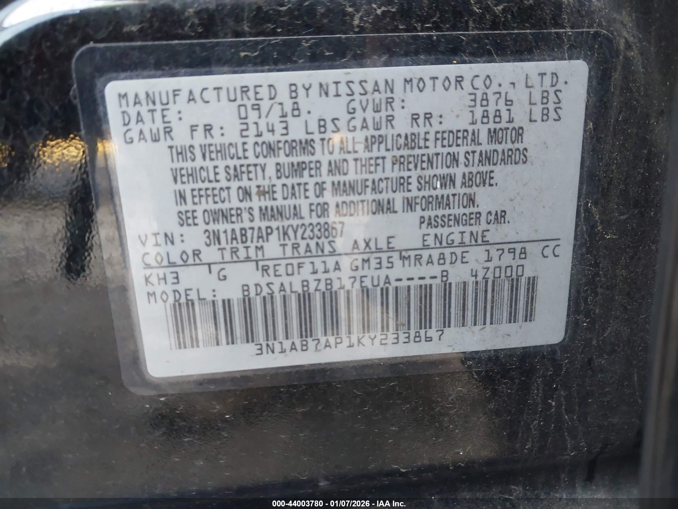 NISSAN SENTRA image 9