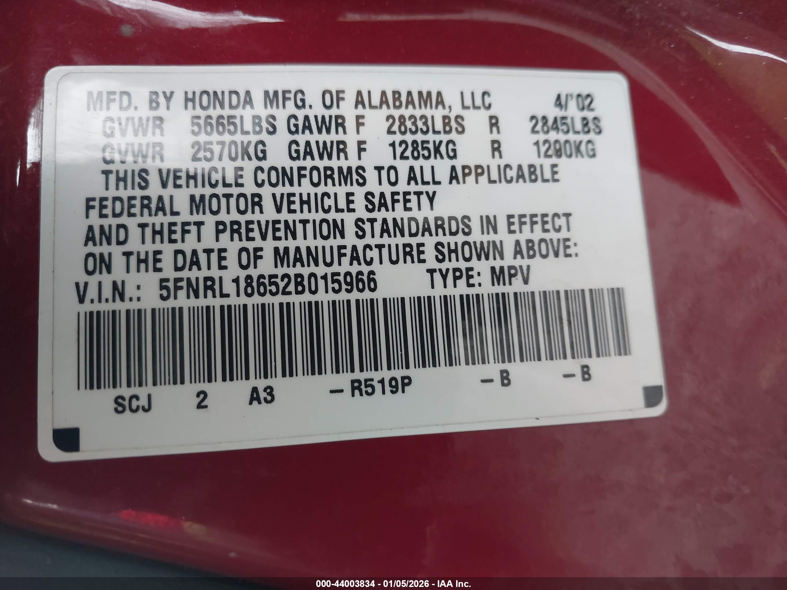 HONDA ODYSSEY image 9