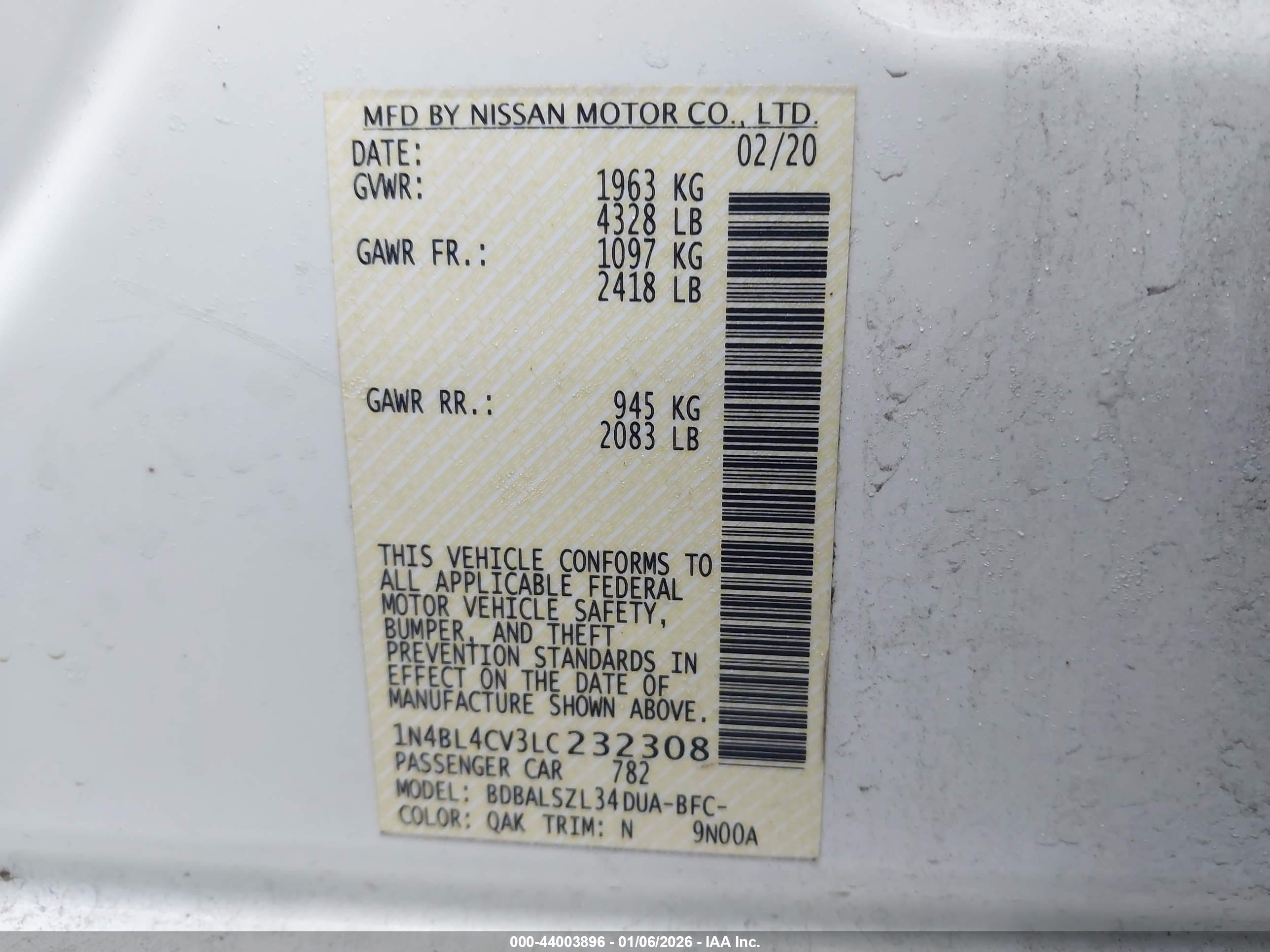 NISSAN ALTIMA image 9