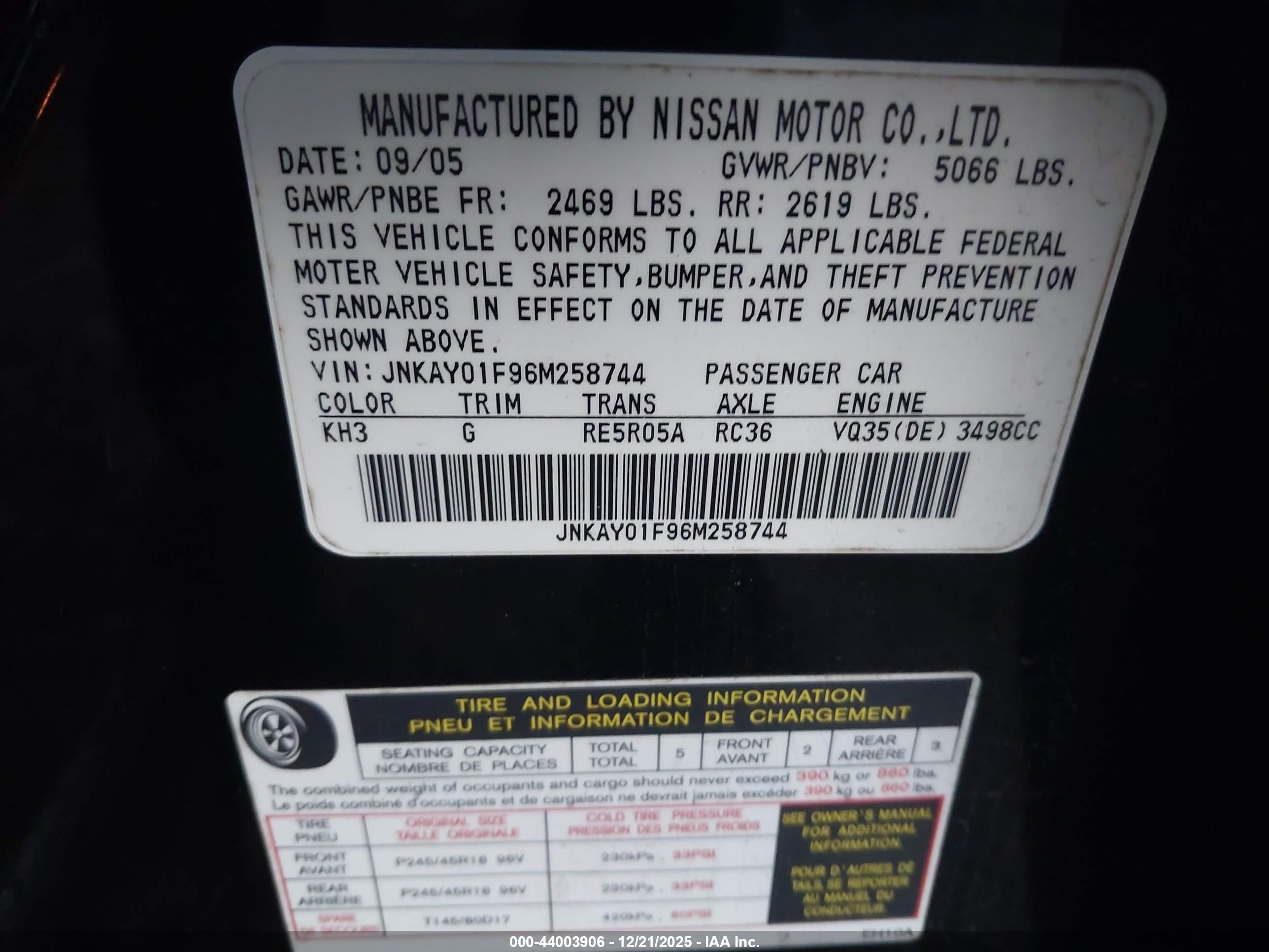 INFINITI M35X image 9