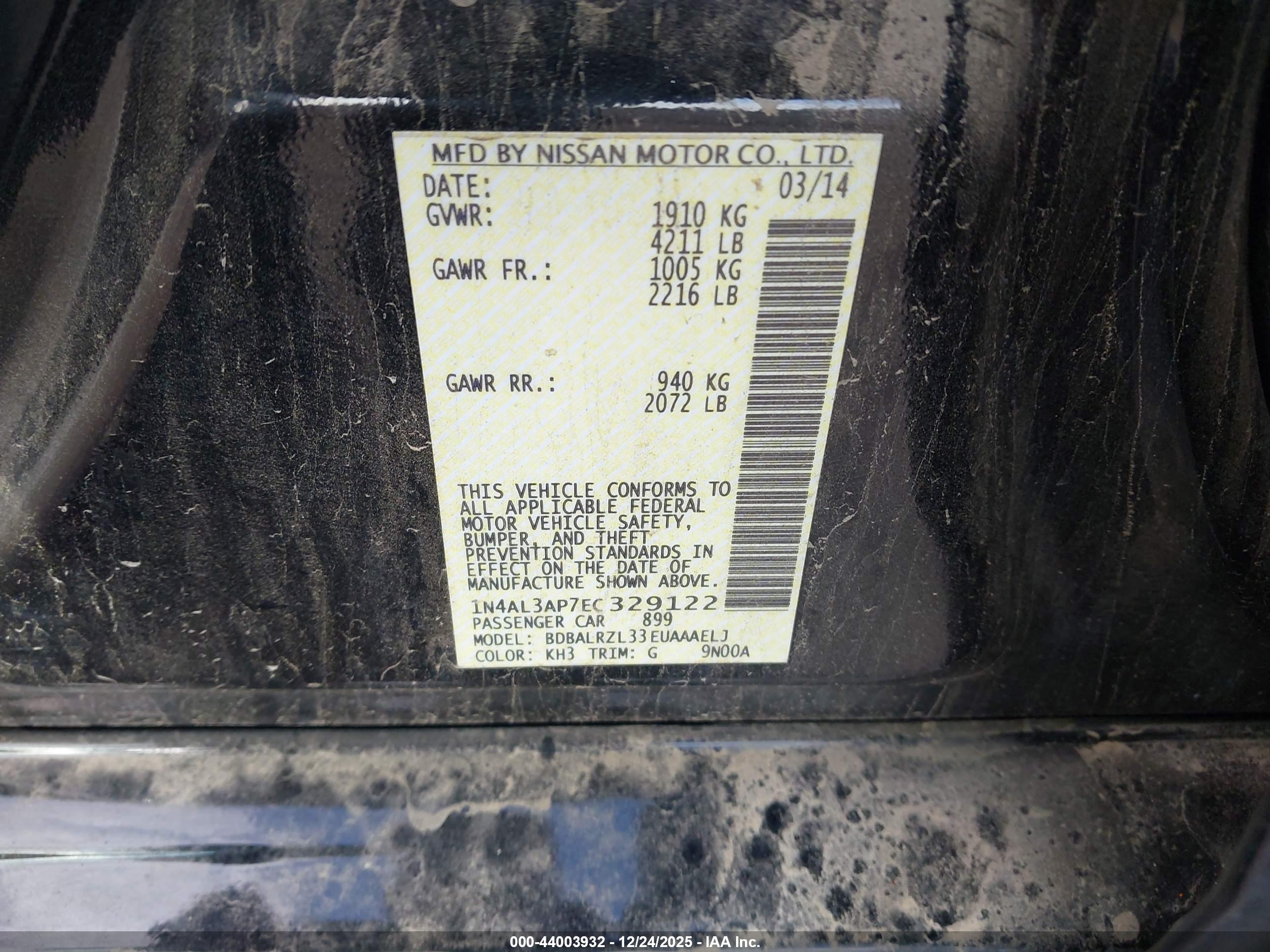 NISSAN ALTIMA image 9