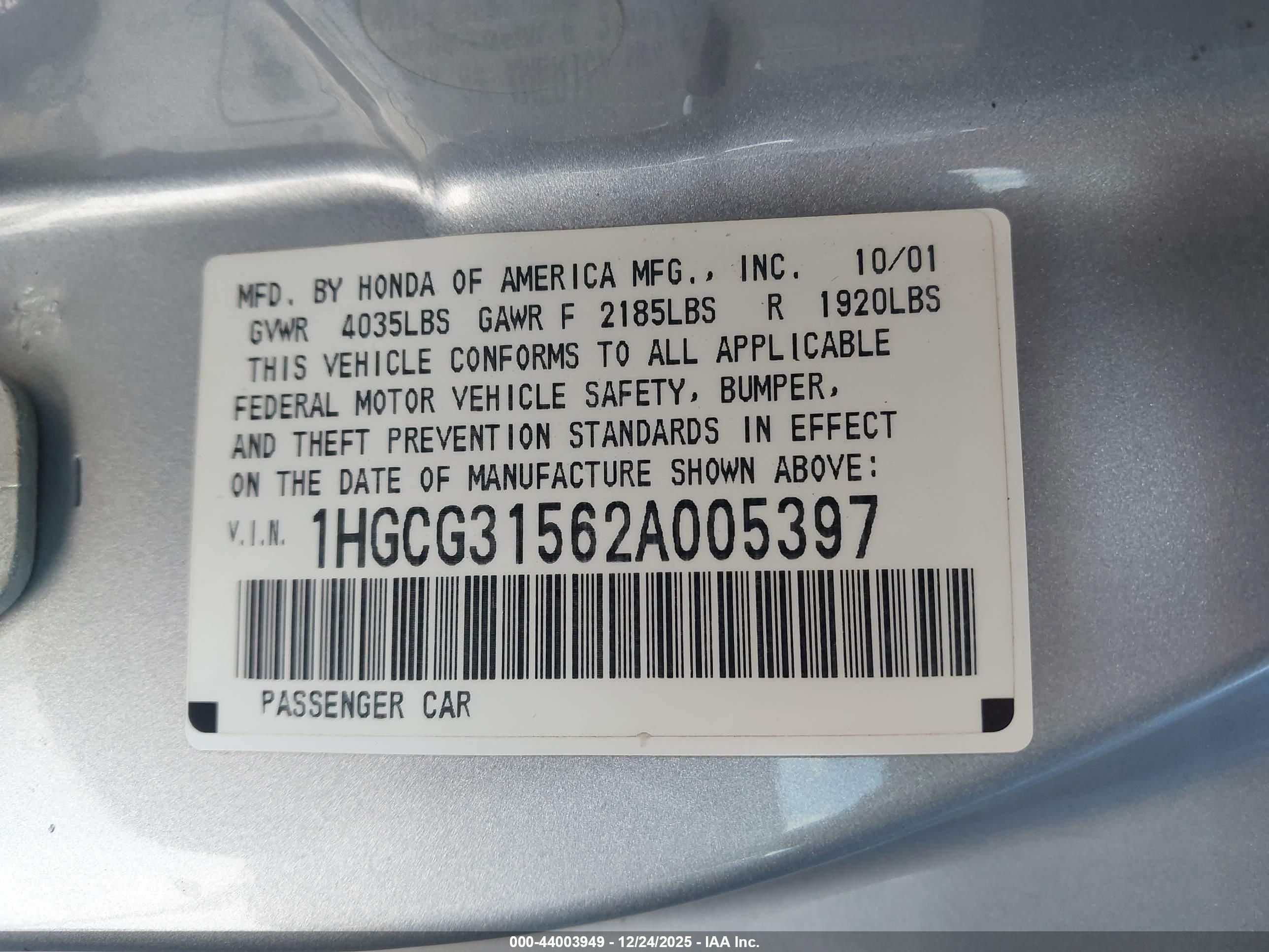HONDA ACCORD image 9
