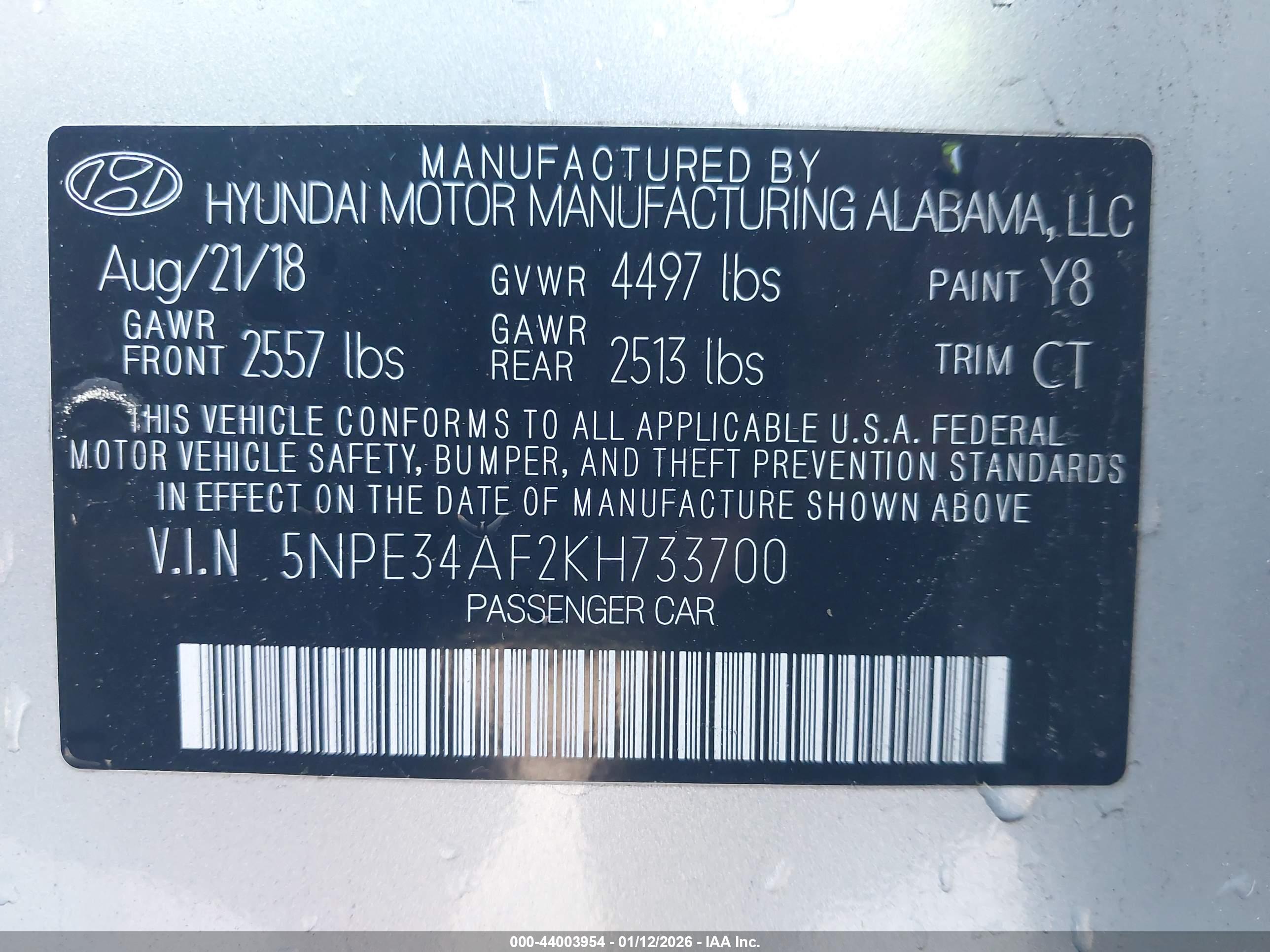 HYUNDAI SONATA image 9