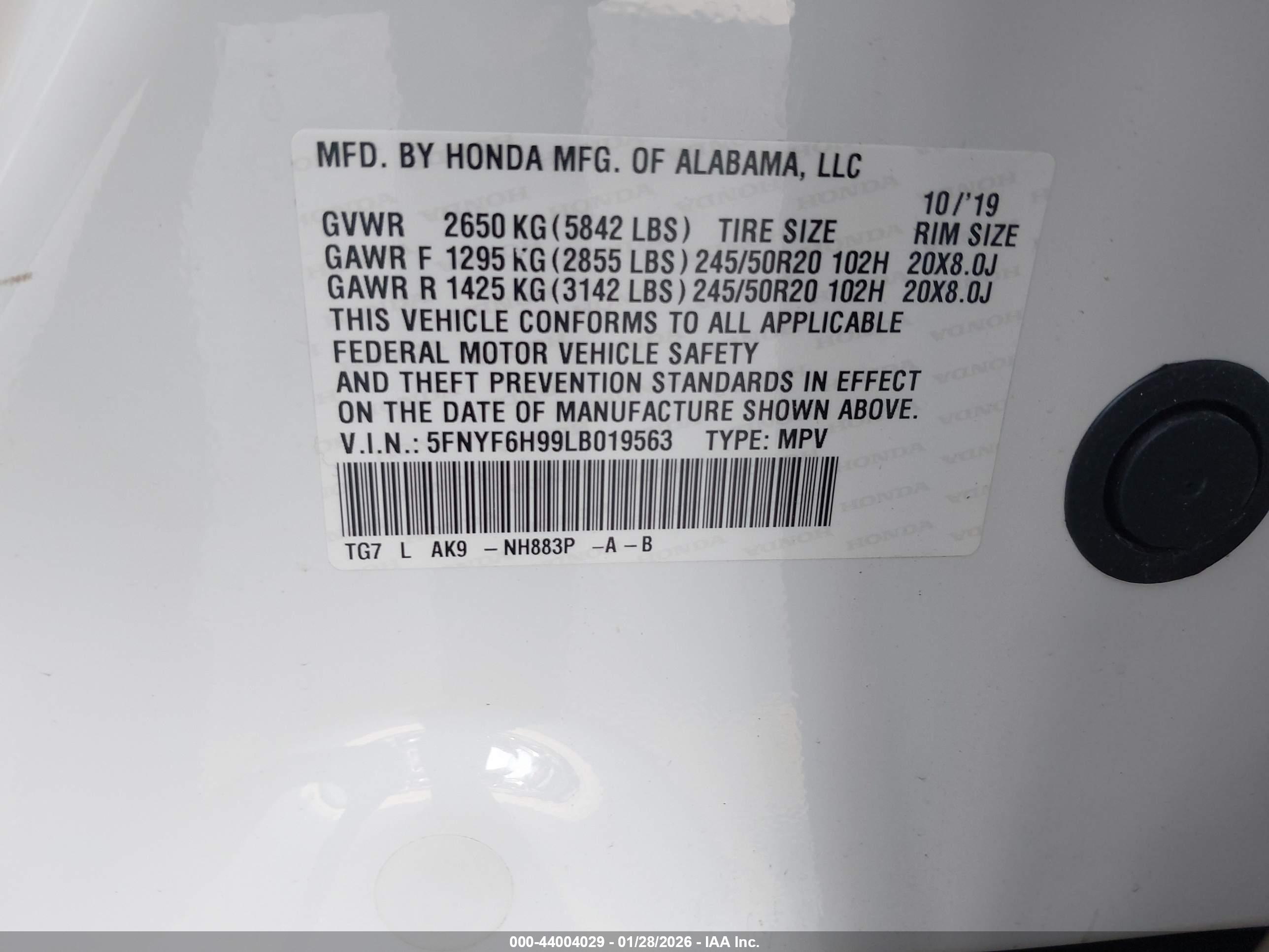 HONDA PILOT image 9