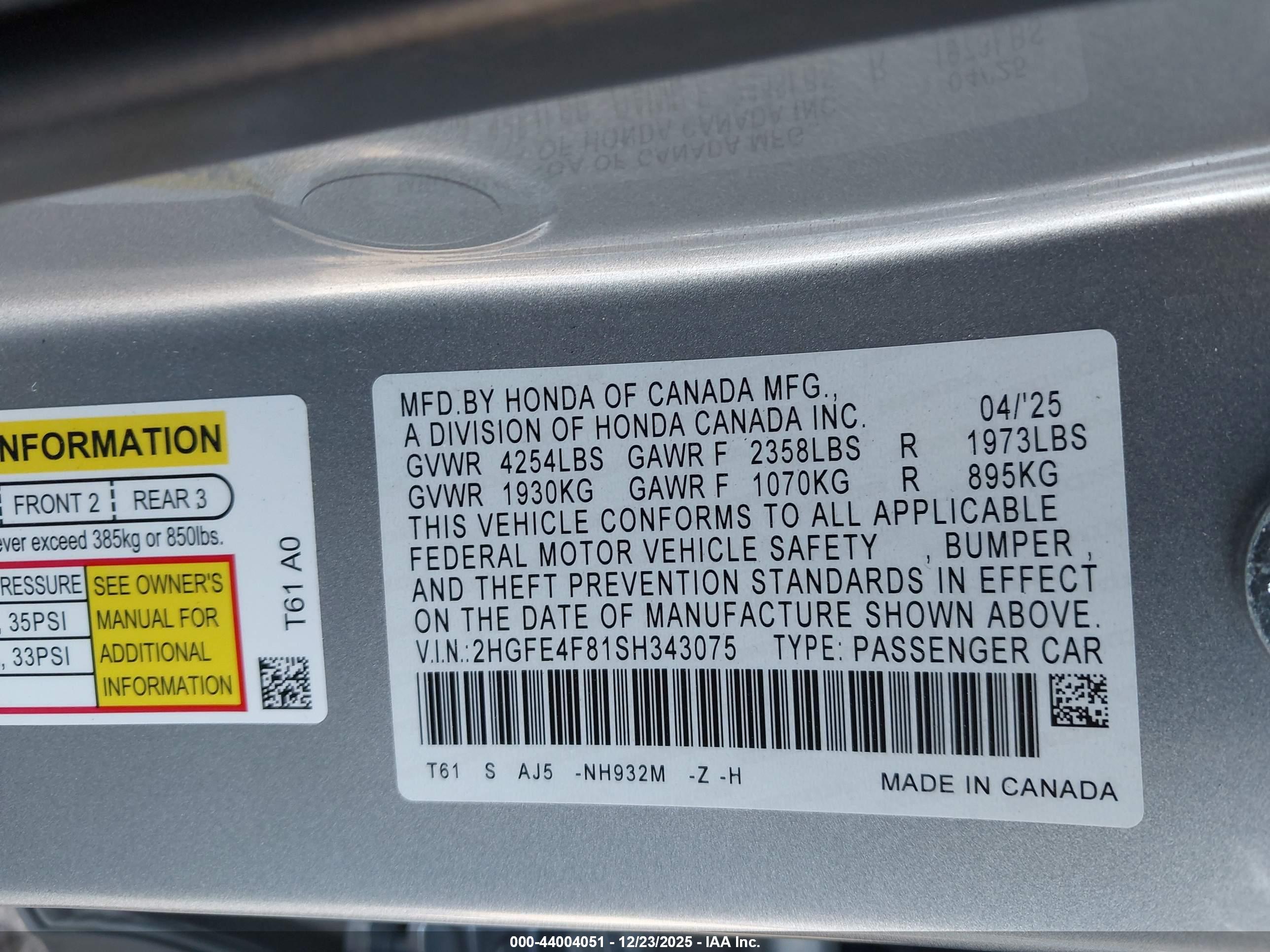 HONDA CIVIC image 9