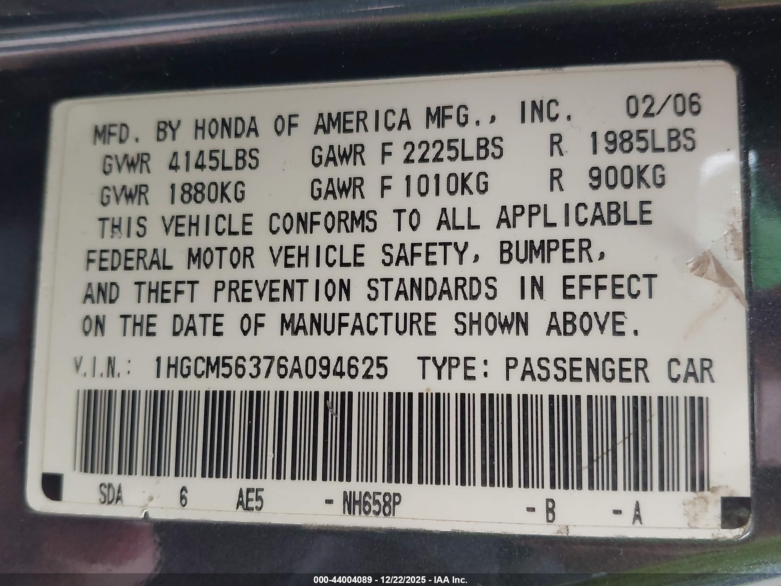 HONDA ACCORD image 9
