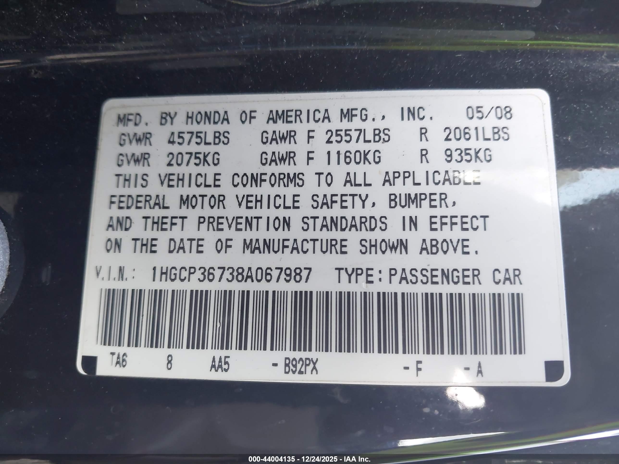 HONDA ACCORD image 9
