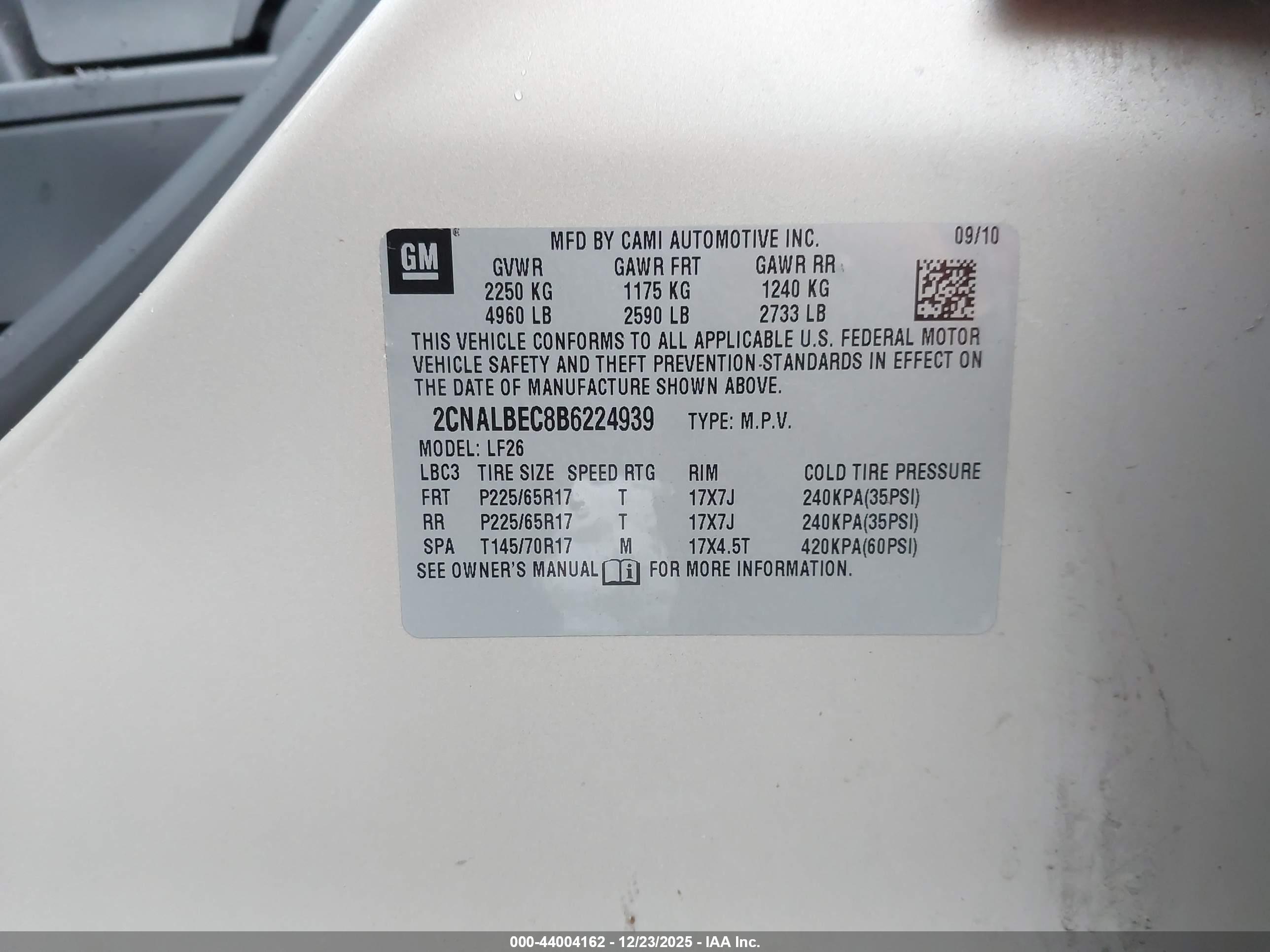 CHEVROLET EQUINOX image 9