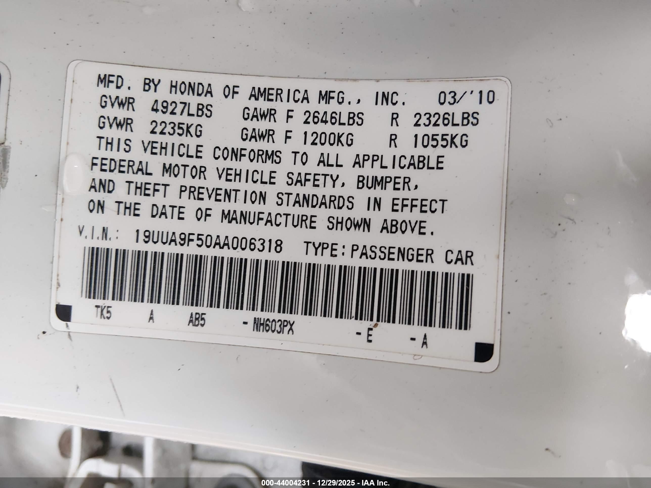 ACURA TL image 9