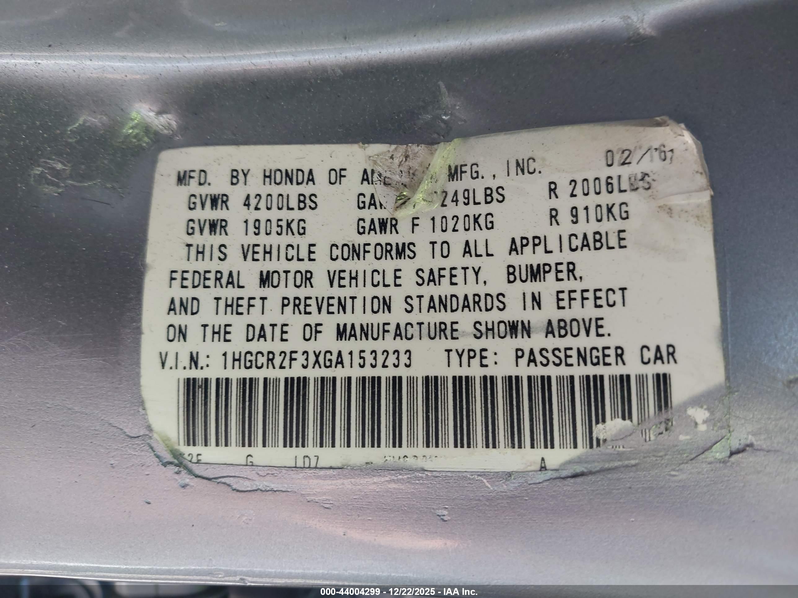 HONDA ACCORD image 9
