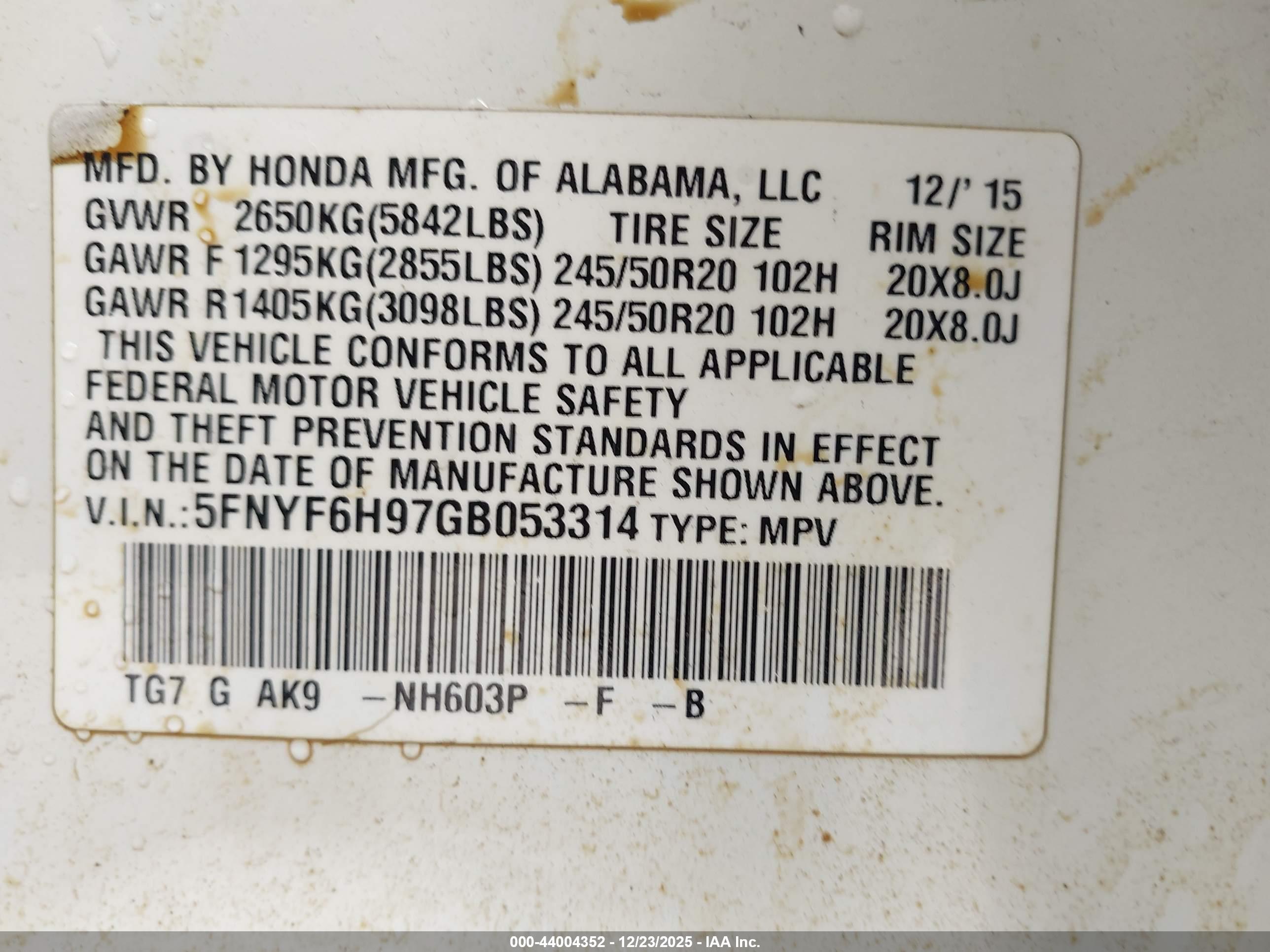 HONDA PILOT image 9