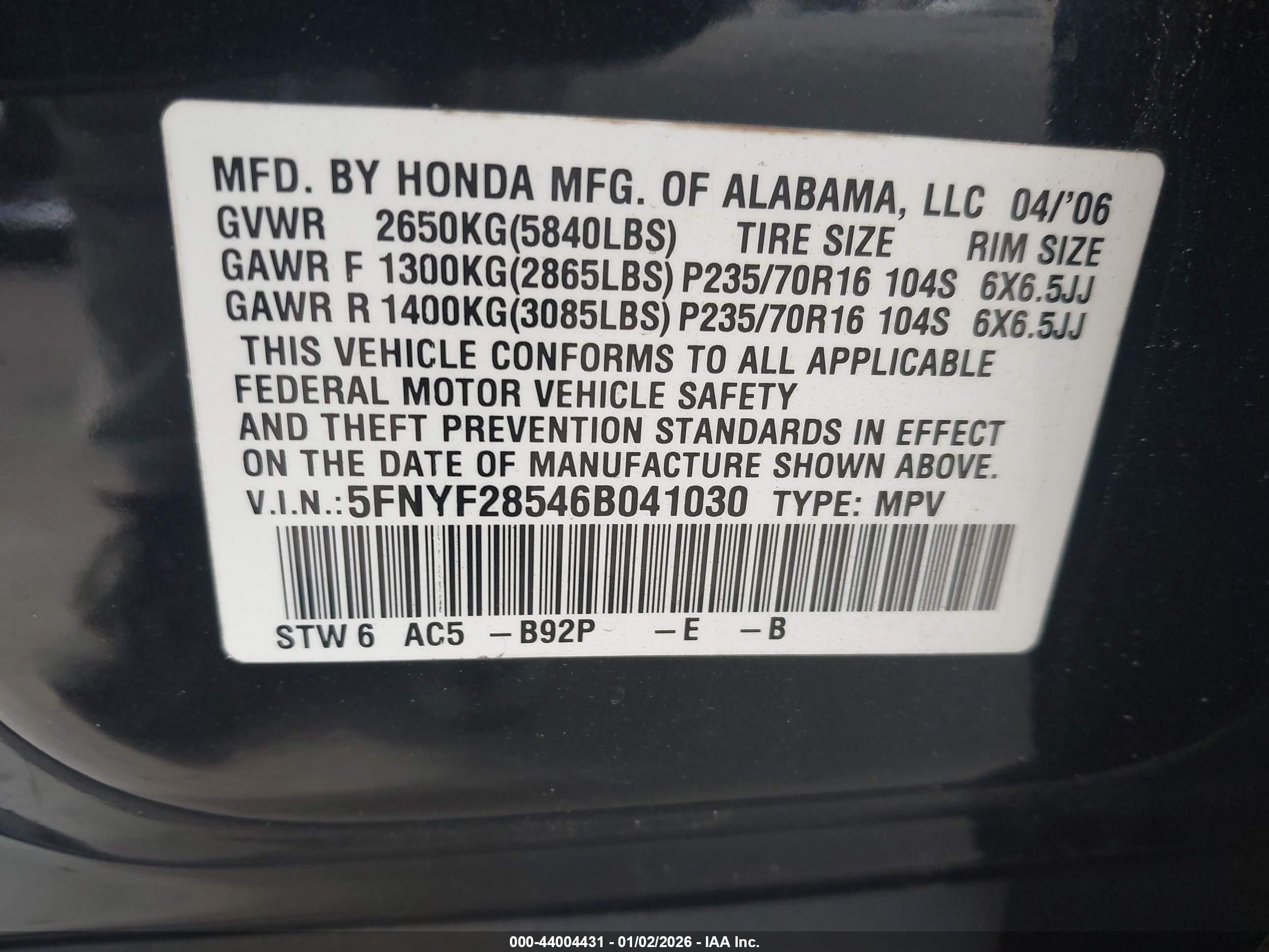HONDA PILOT image 9