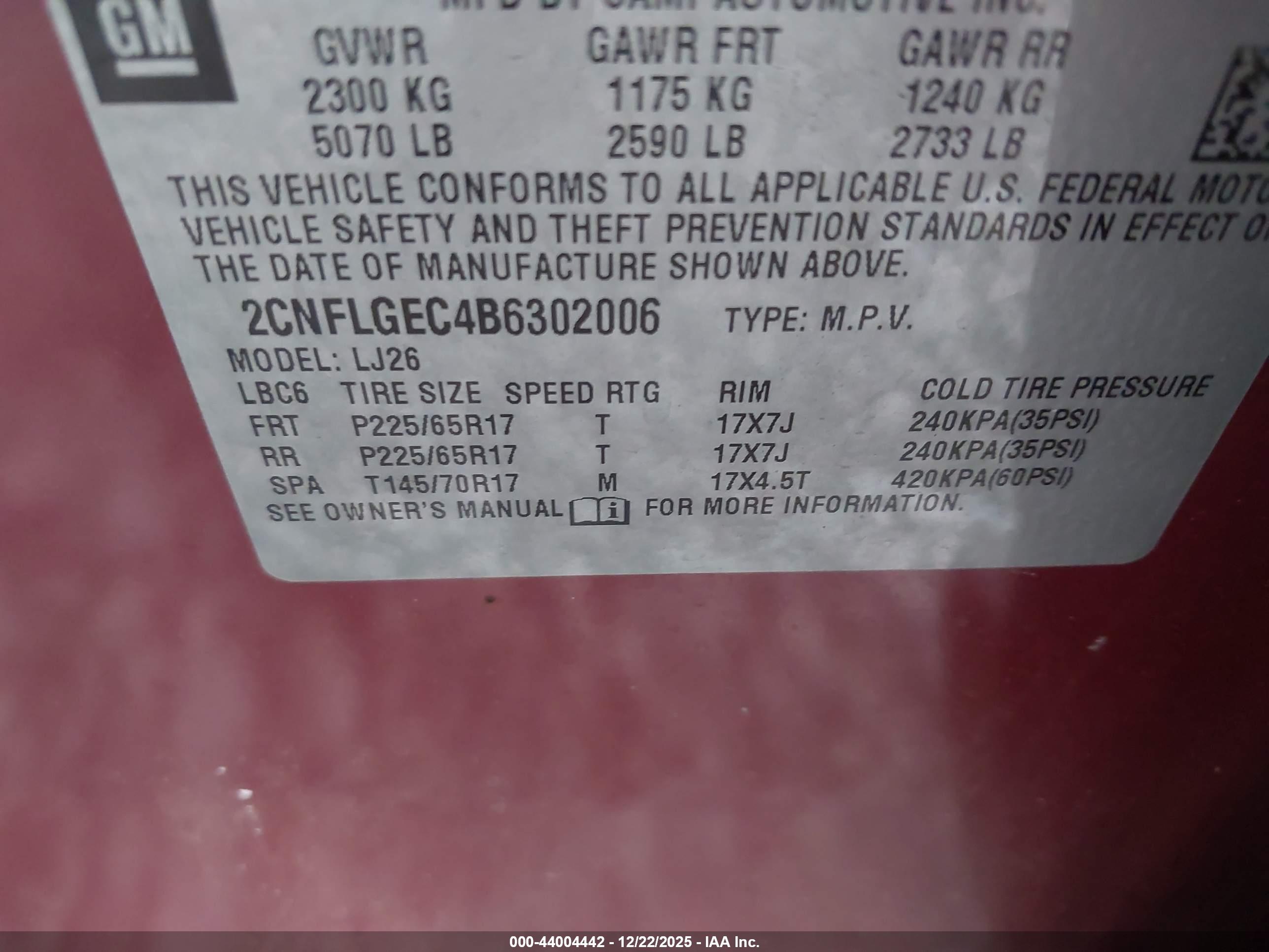 CHEVROLET EQUINOX image 9