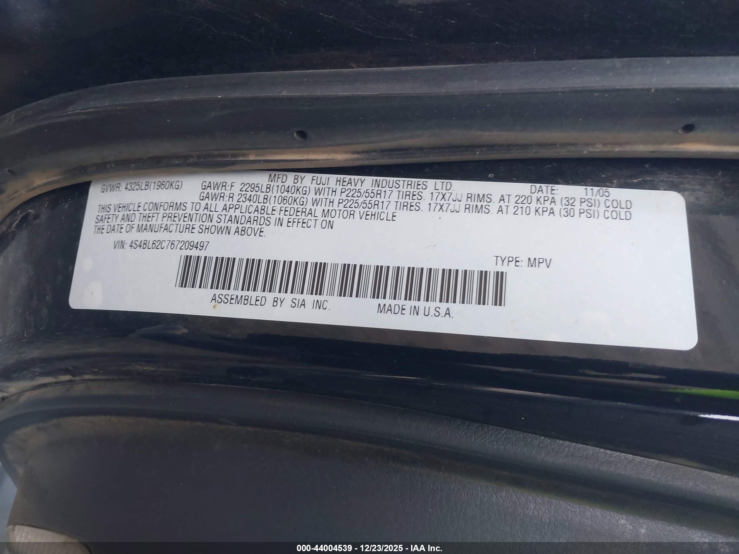 SUBARU LEGACY image 9