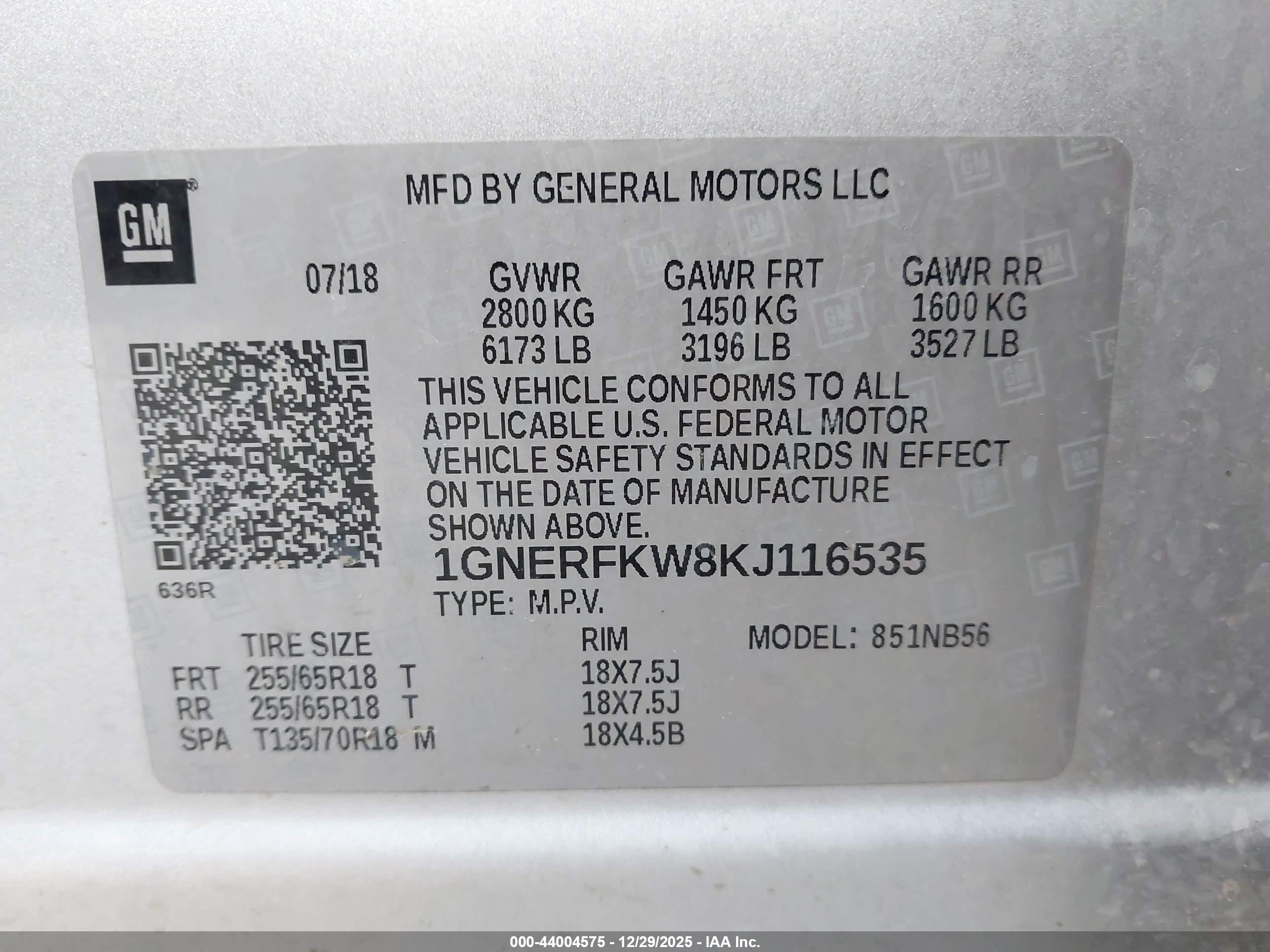 CHEVROLET TRAVERSE image 9
