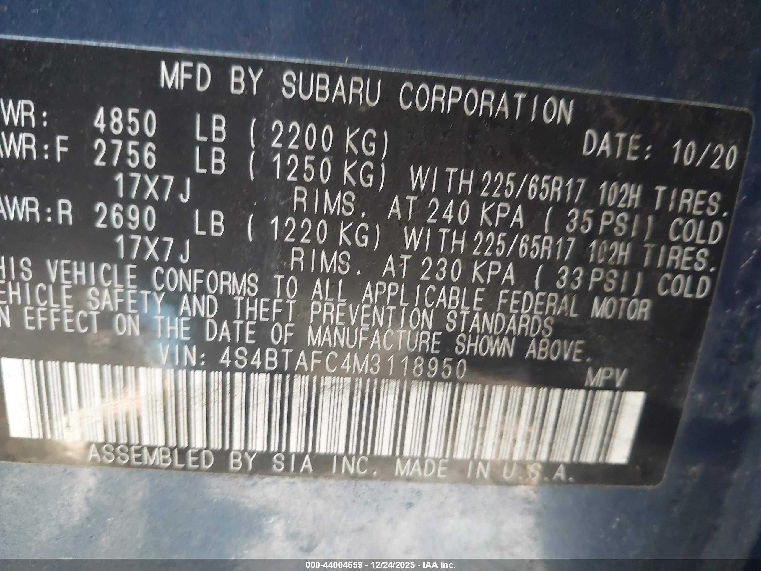 SUBARU OUTBACK image 9