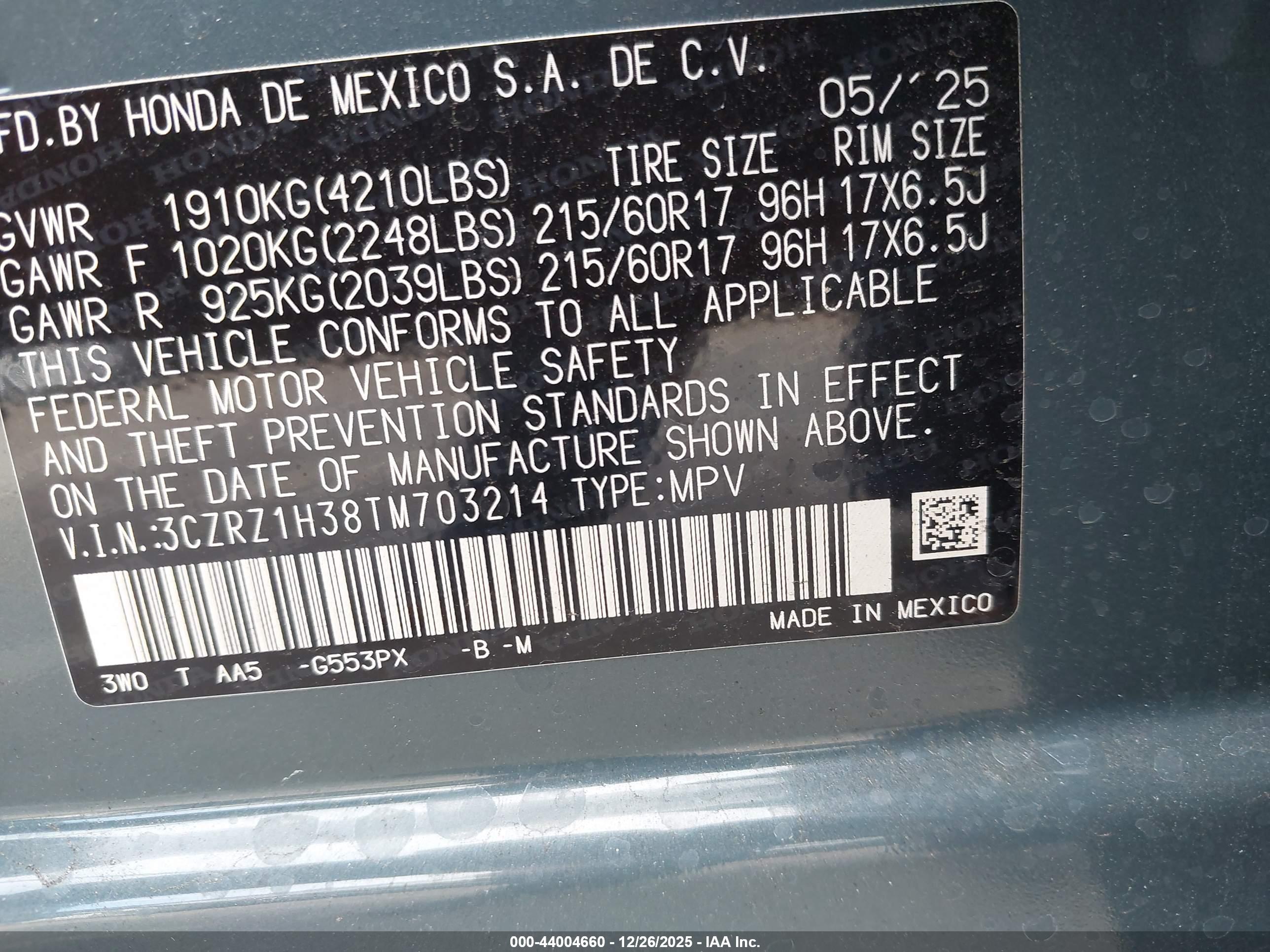 HONDA HR-V image 9