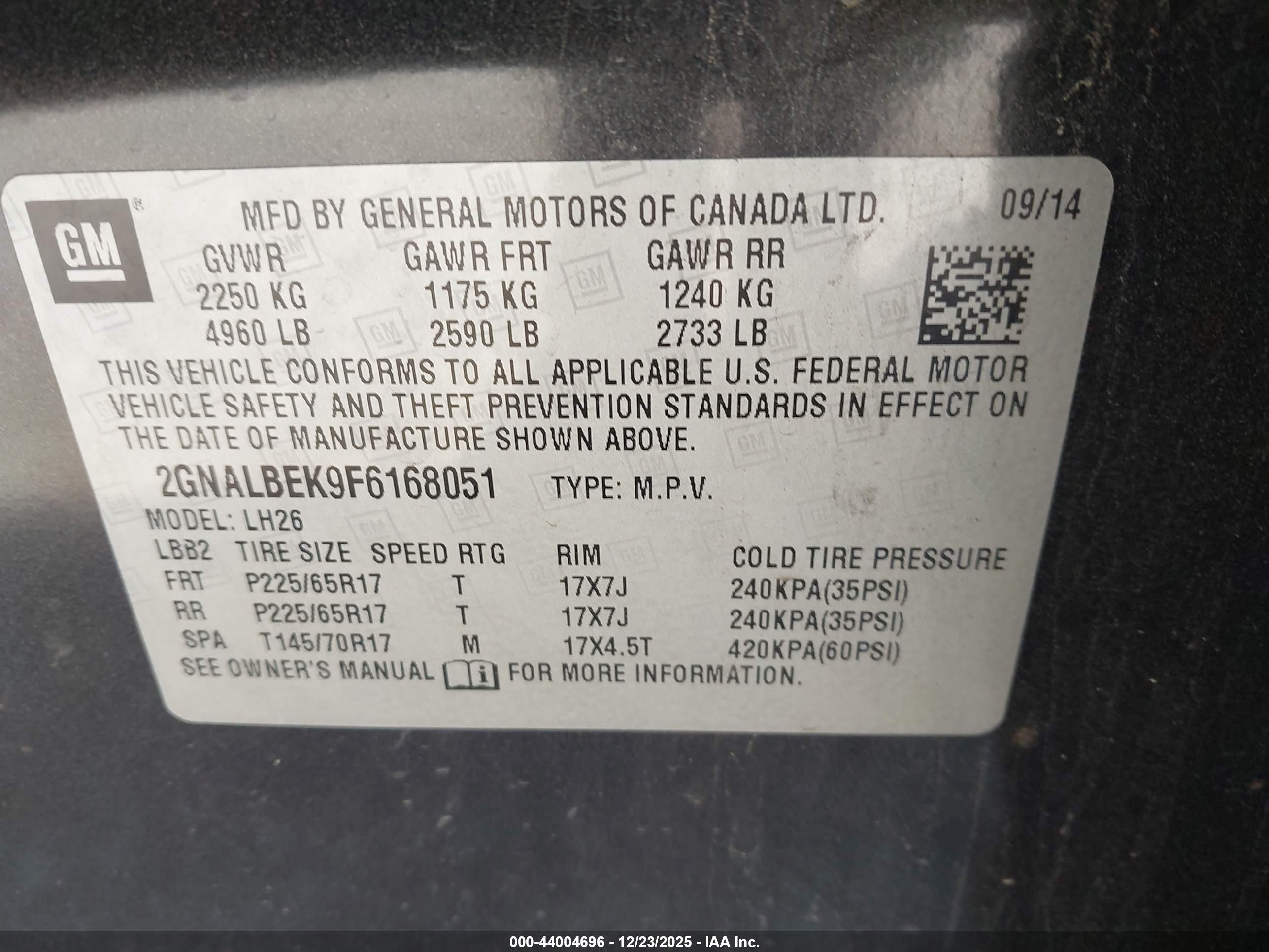 CHEVROLET EQUINOX image 9