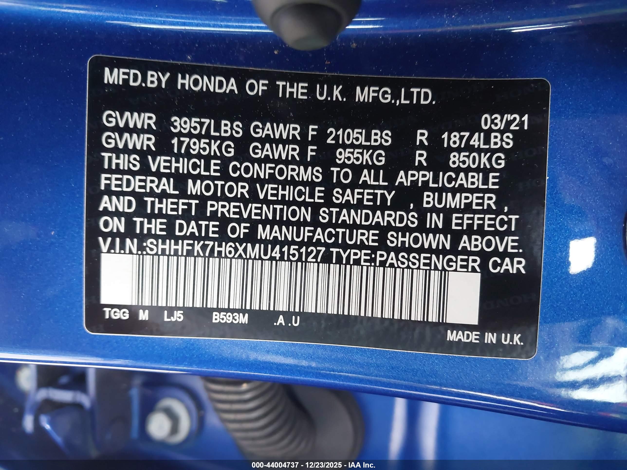 HONDA CIVIC image 9