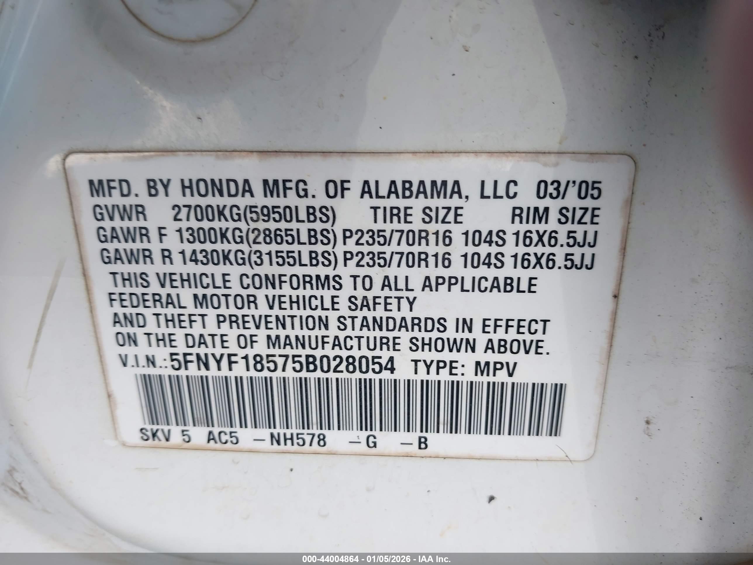 HONDA PILOT image 9