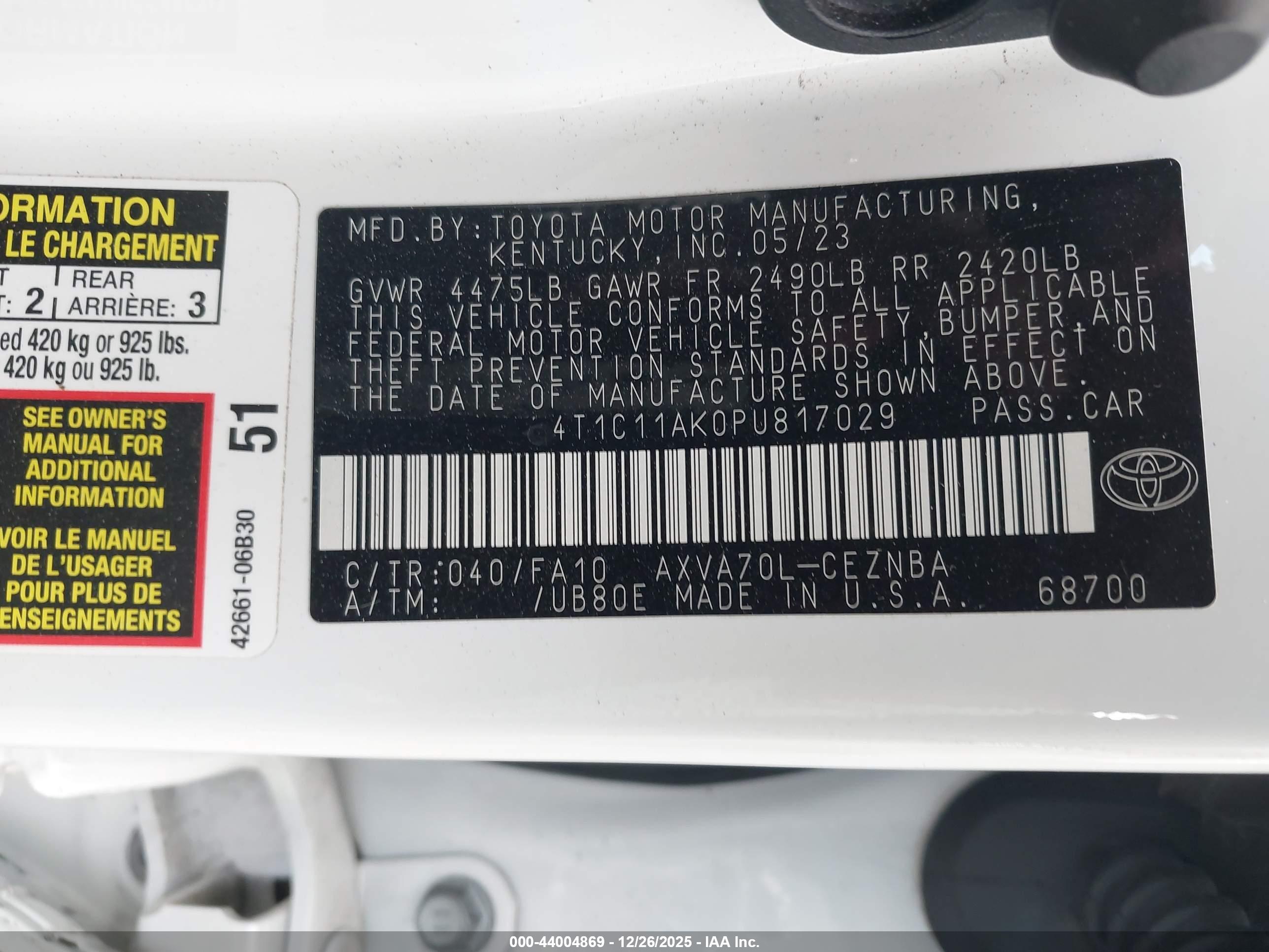 TOYOTA CAMRY image 9