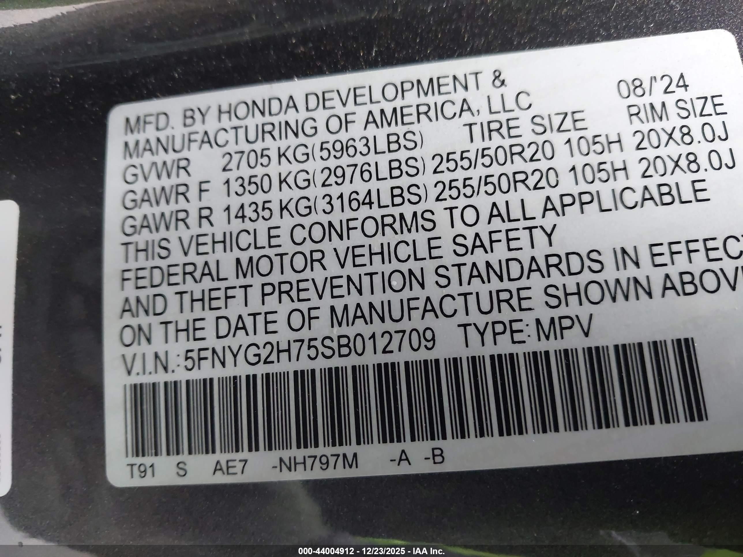 HONDA PILOT image 9