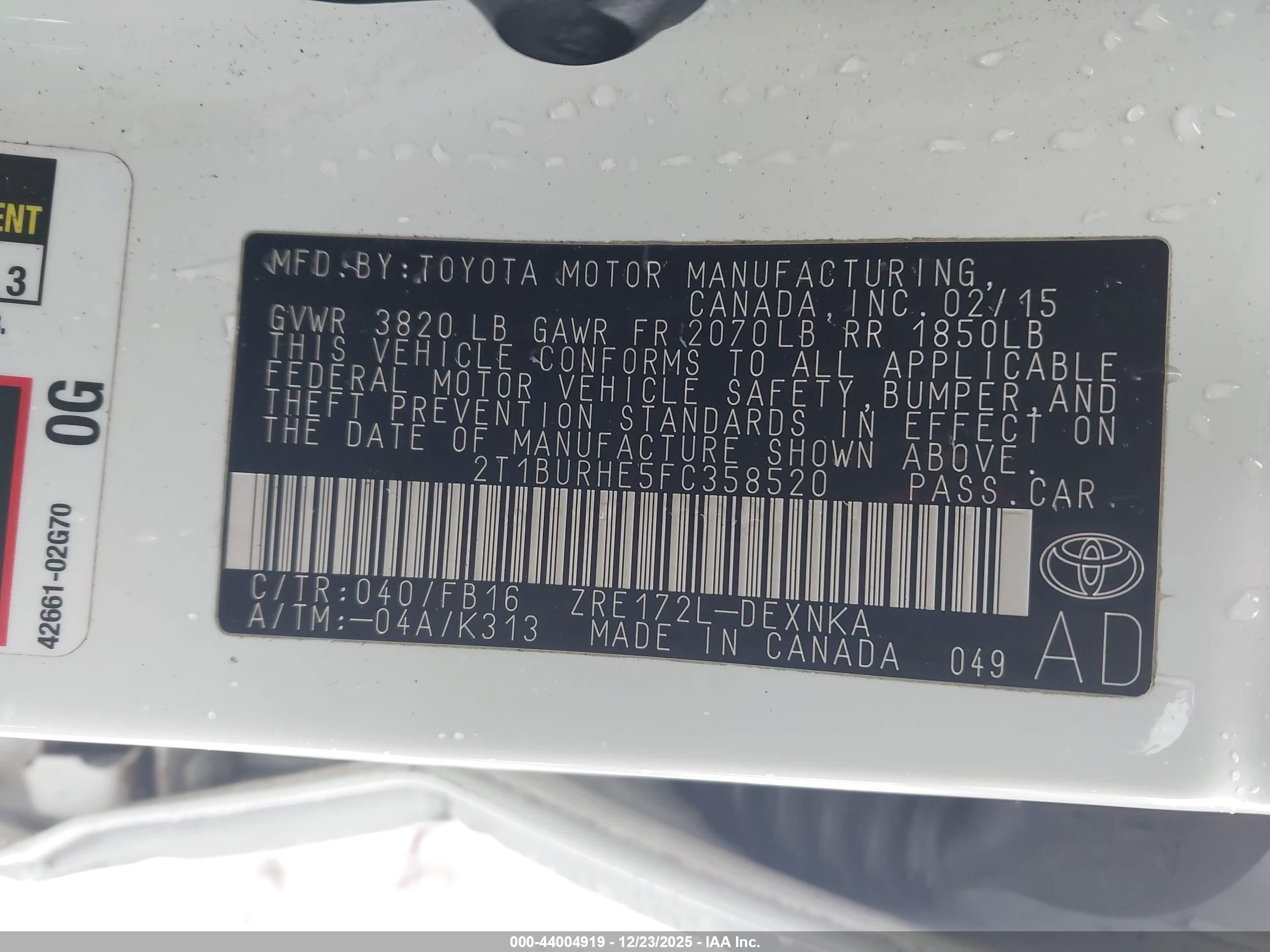 TOYOTA COROLLA image 9