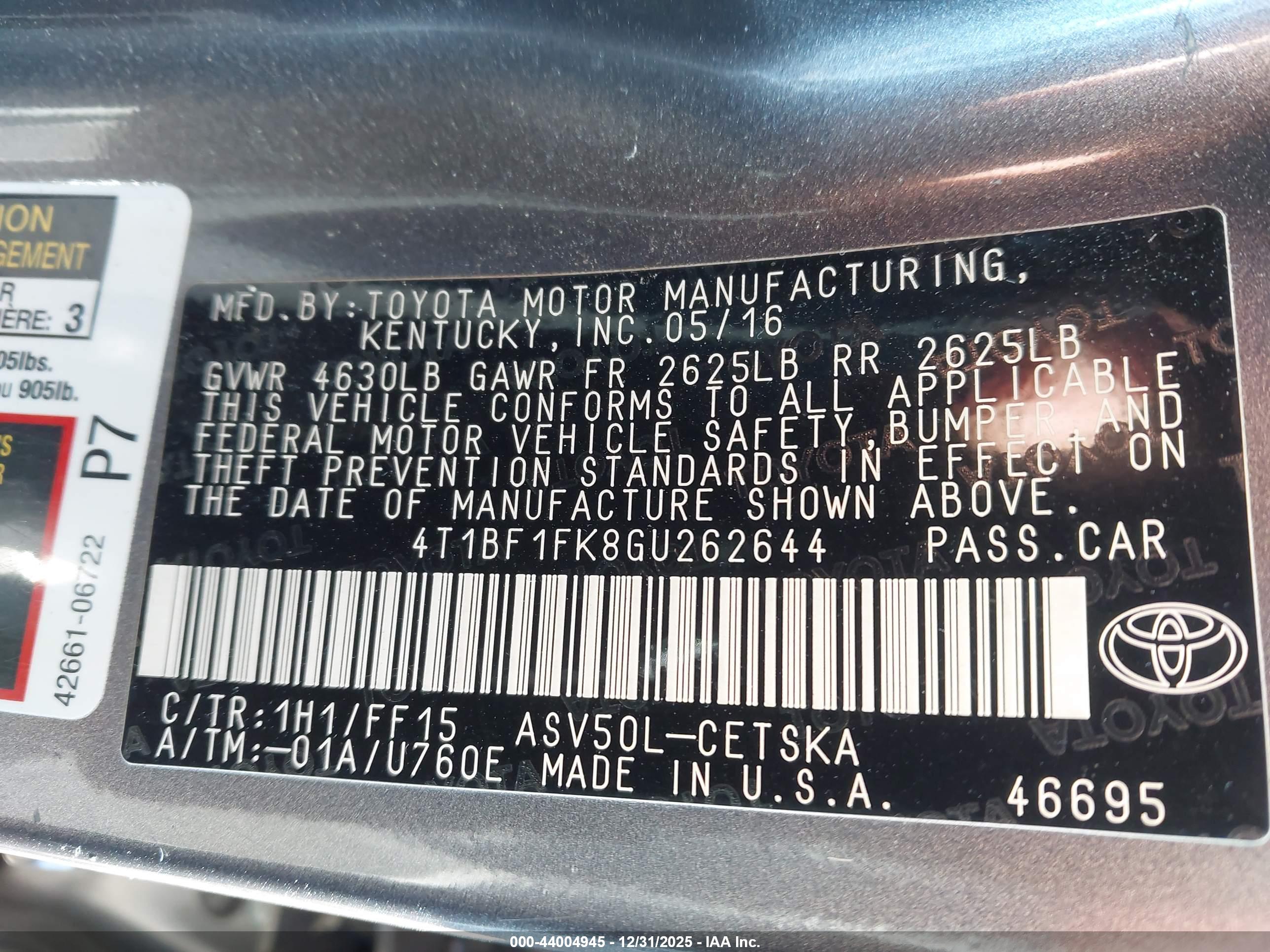 TOYOTA CAMRY image 9