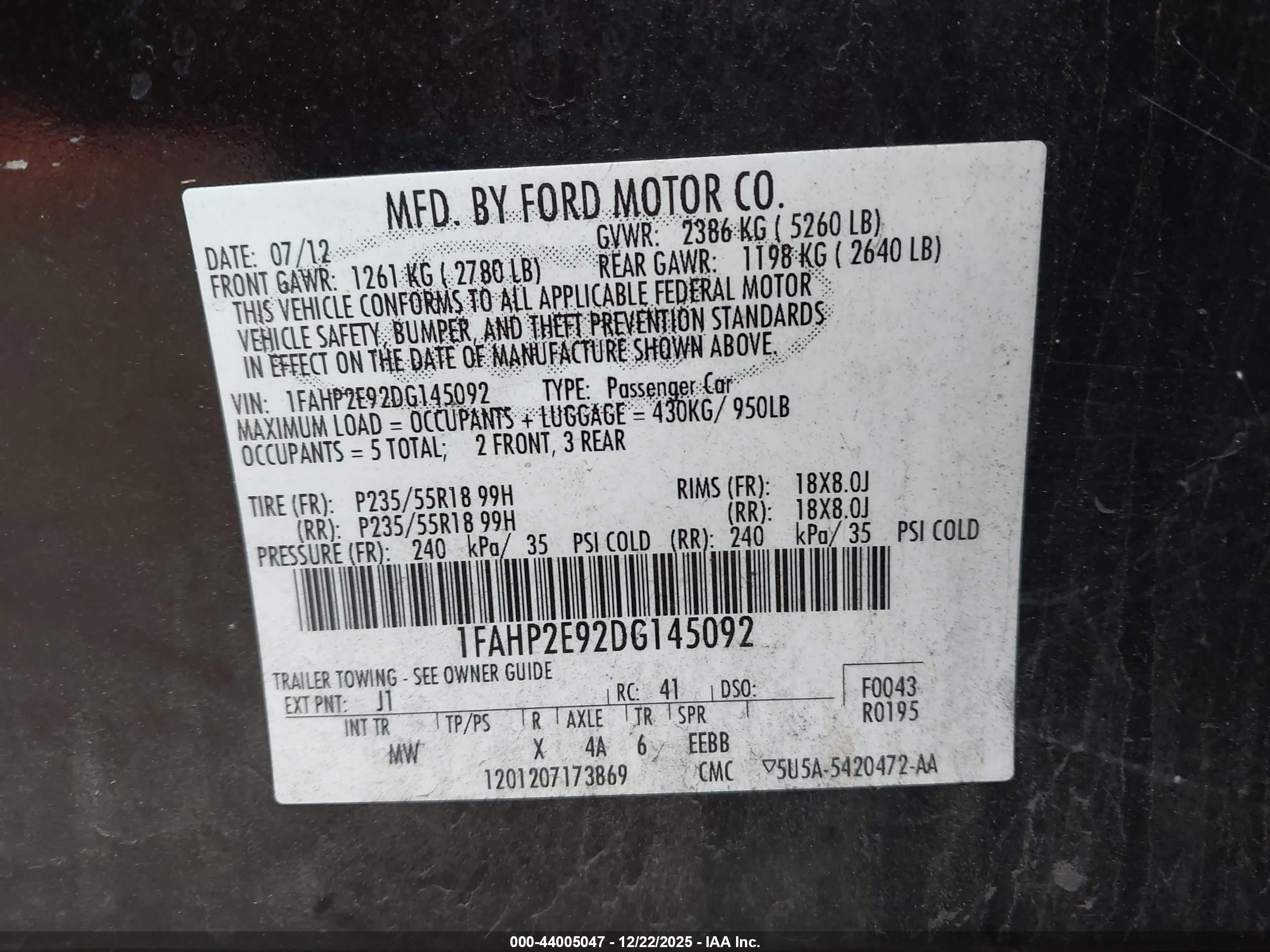 FORD TAURUS image 9