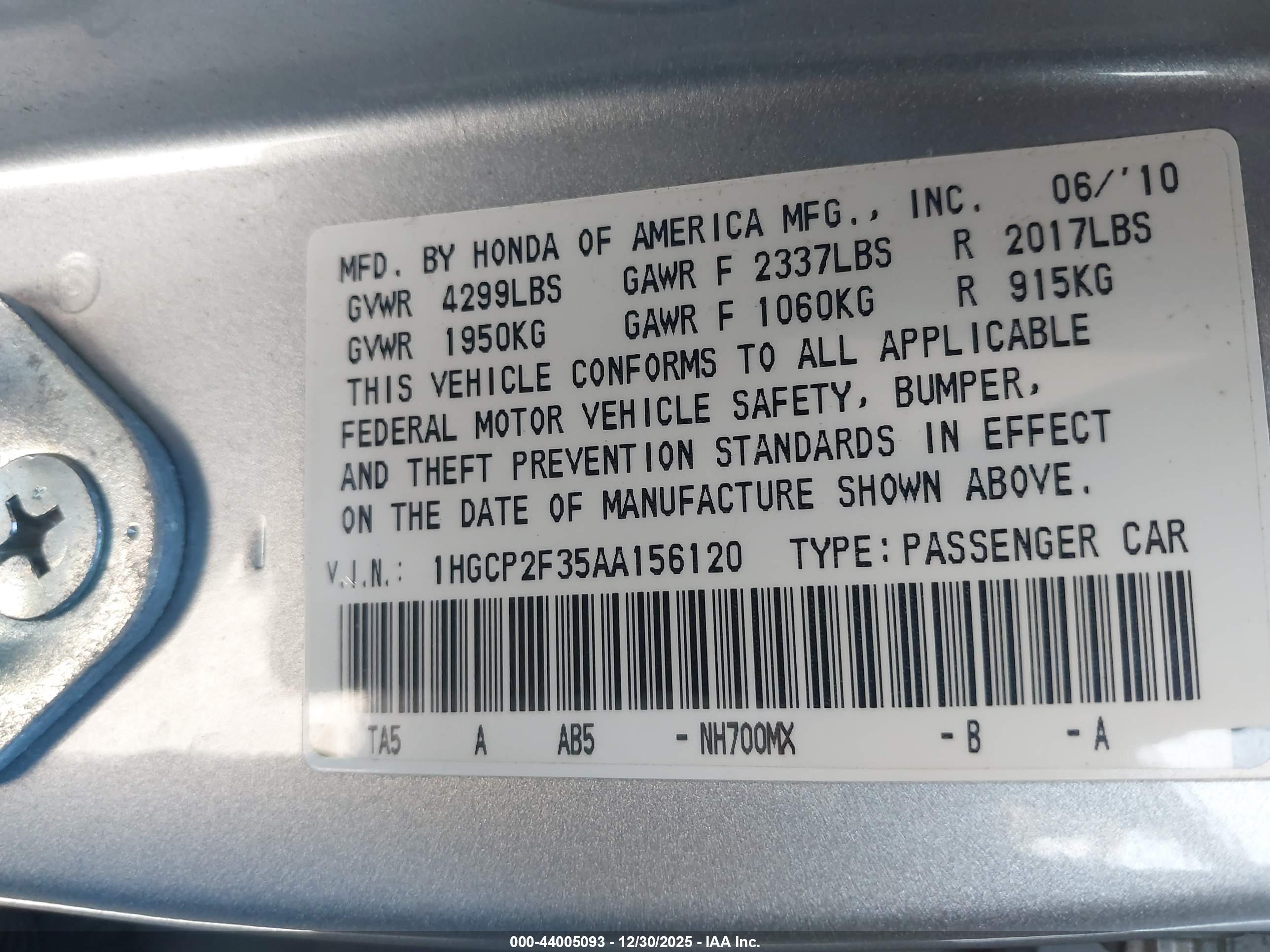 HONDA ACCORD image 9