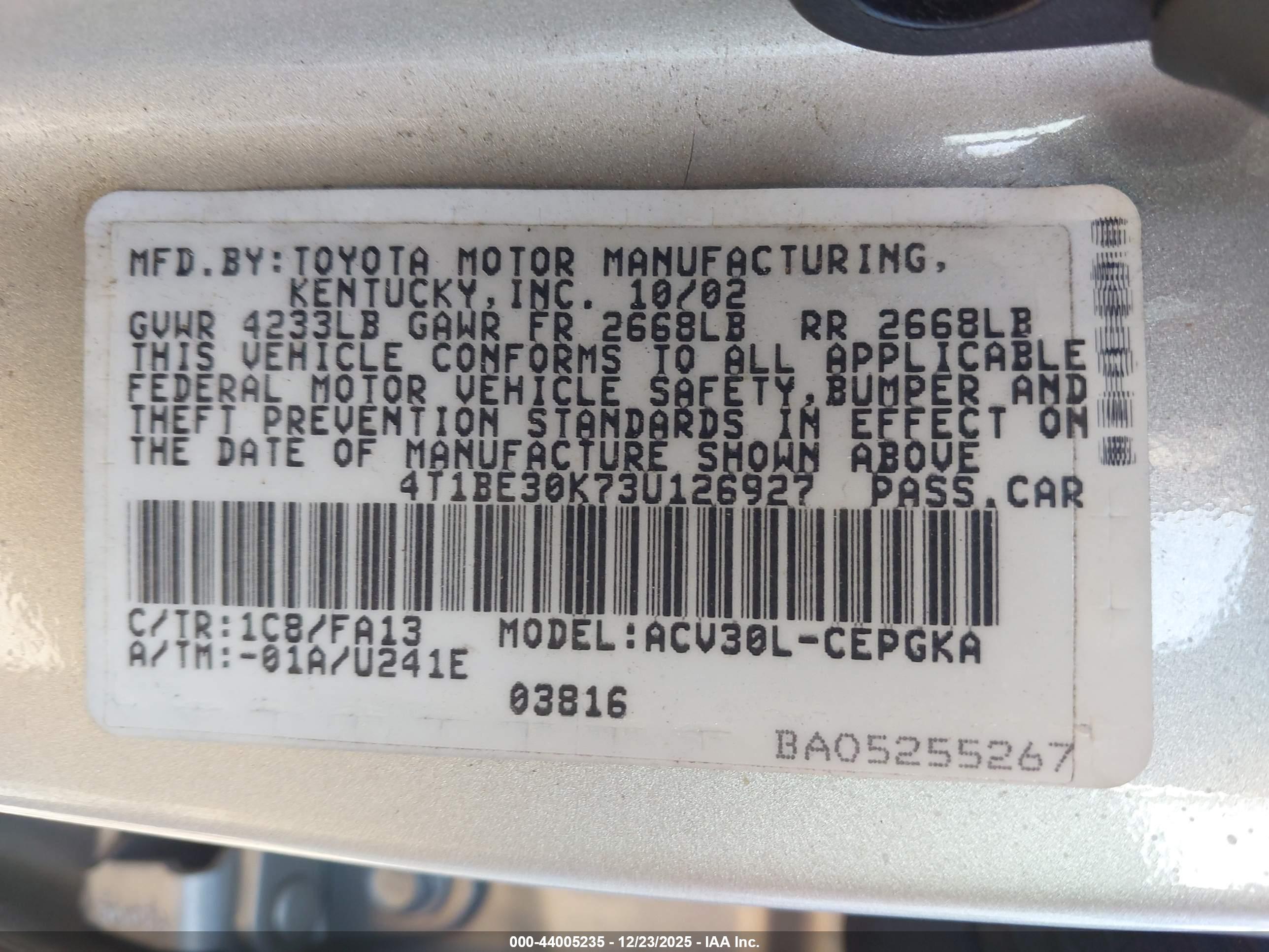 TOYOTA CAMRY image 9