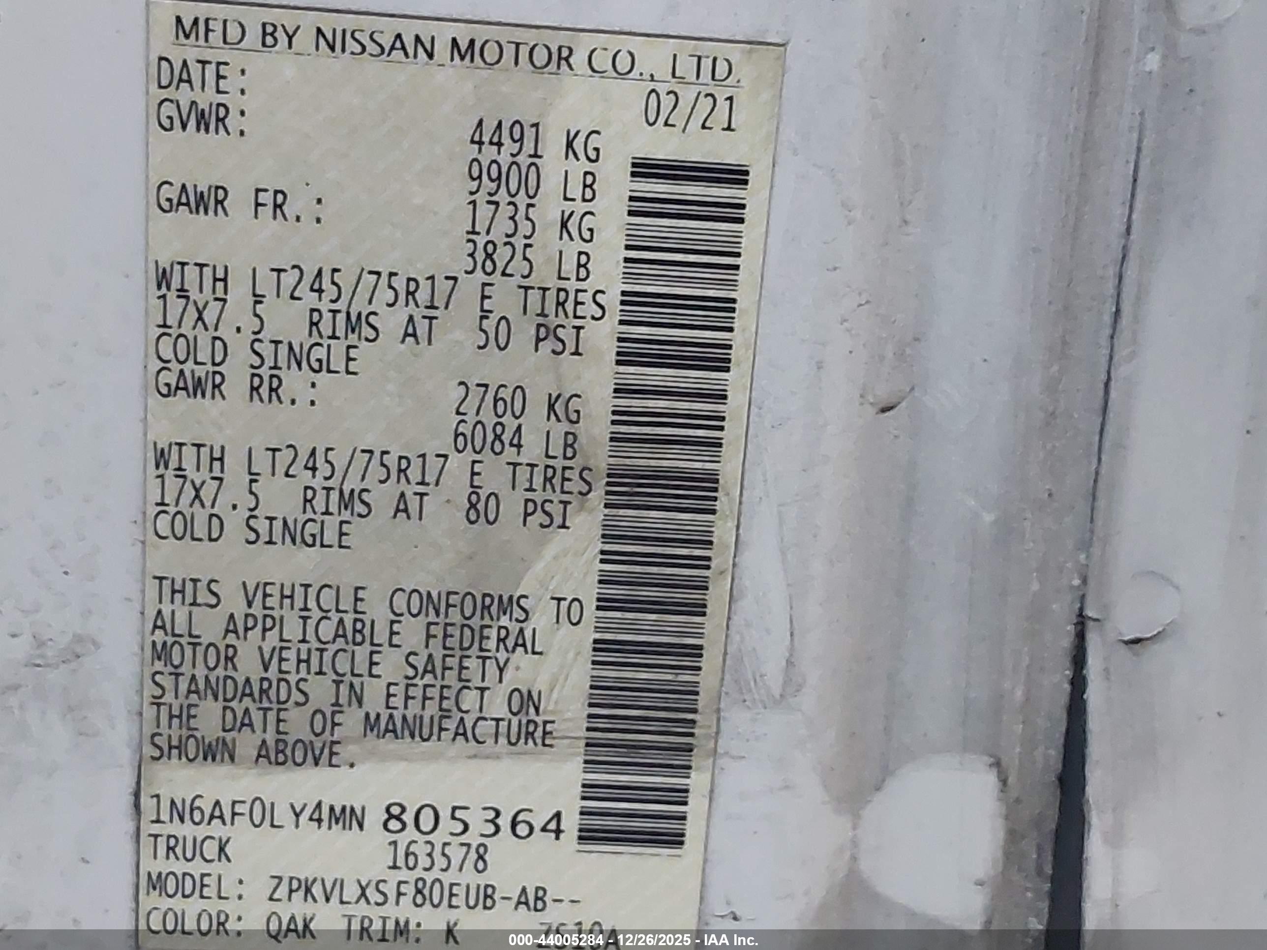 NISSAN NV image 9