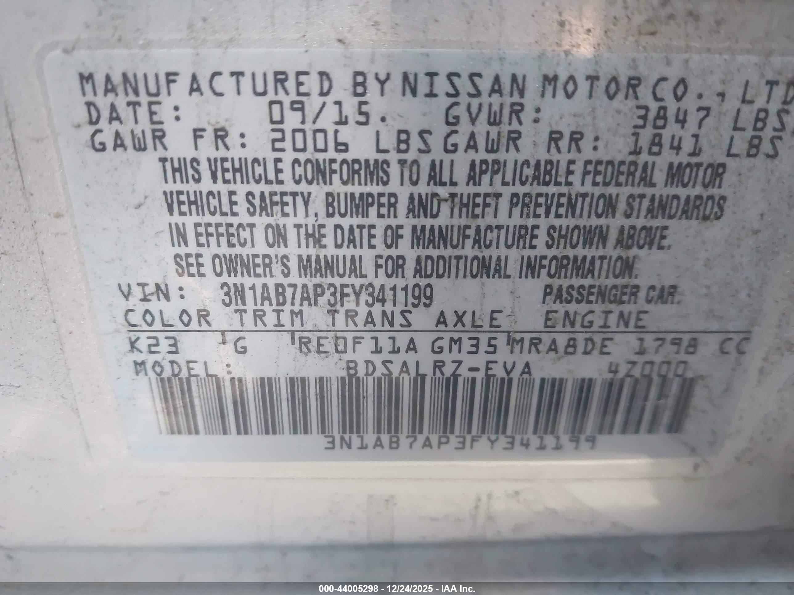 NISSAN SENTRA image 9