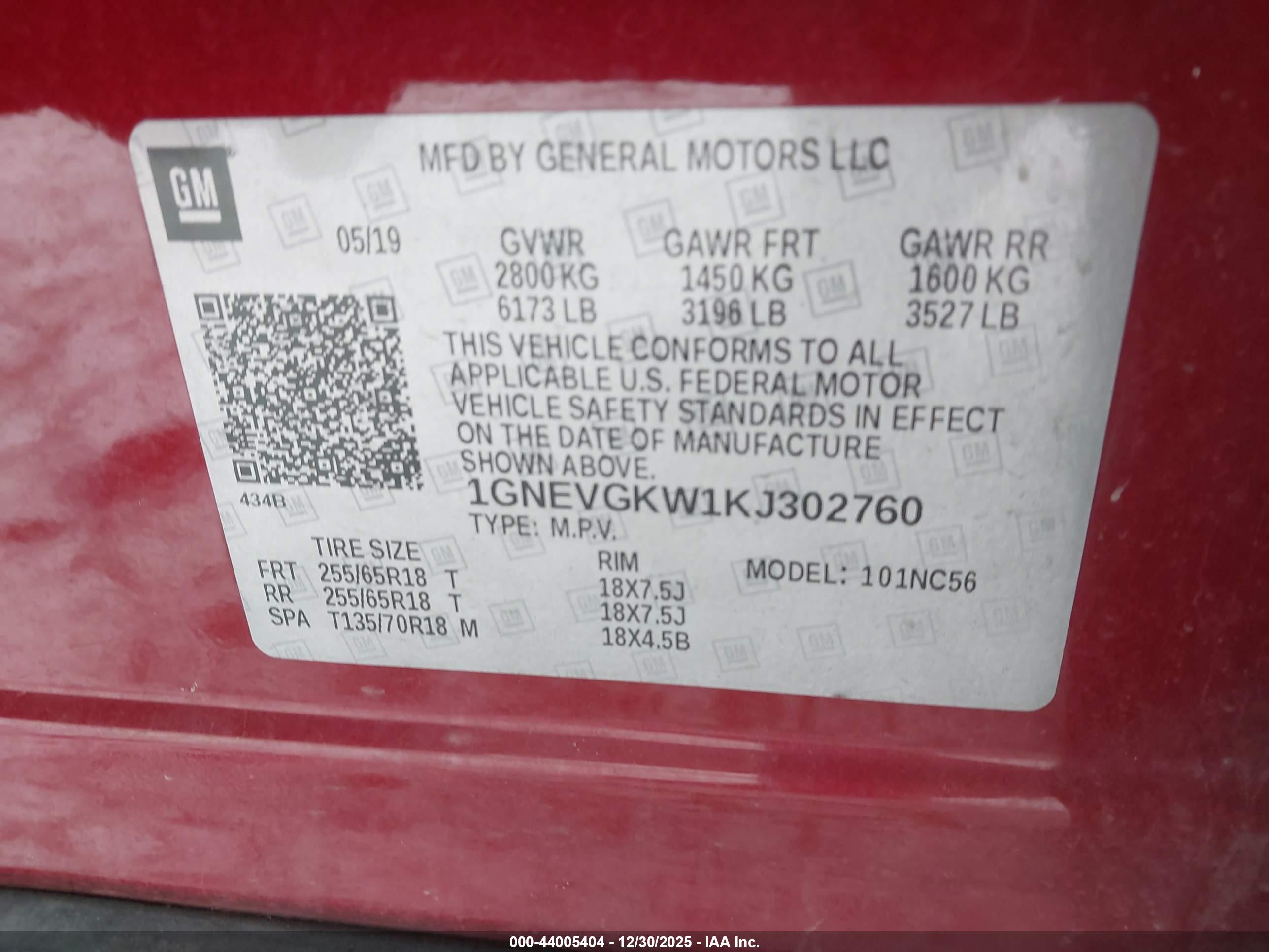 CHEVROLET TRAVERSE image 9
