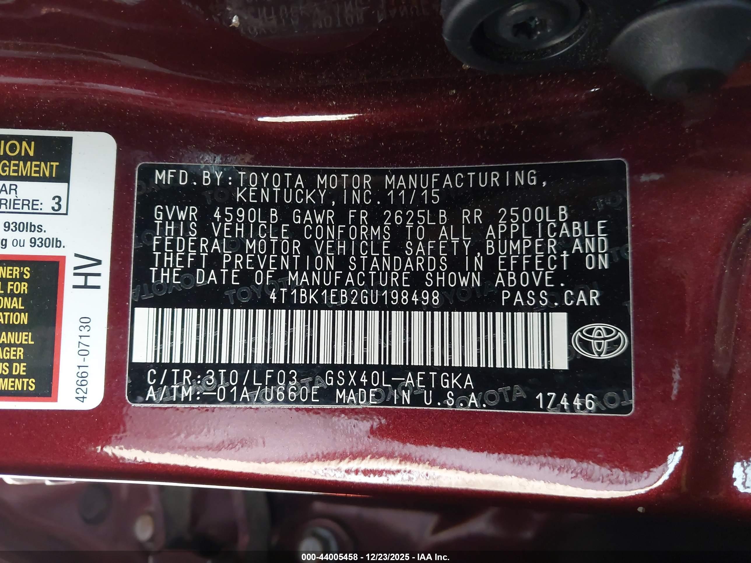 TOYOTA AVALON image 9