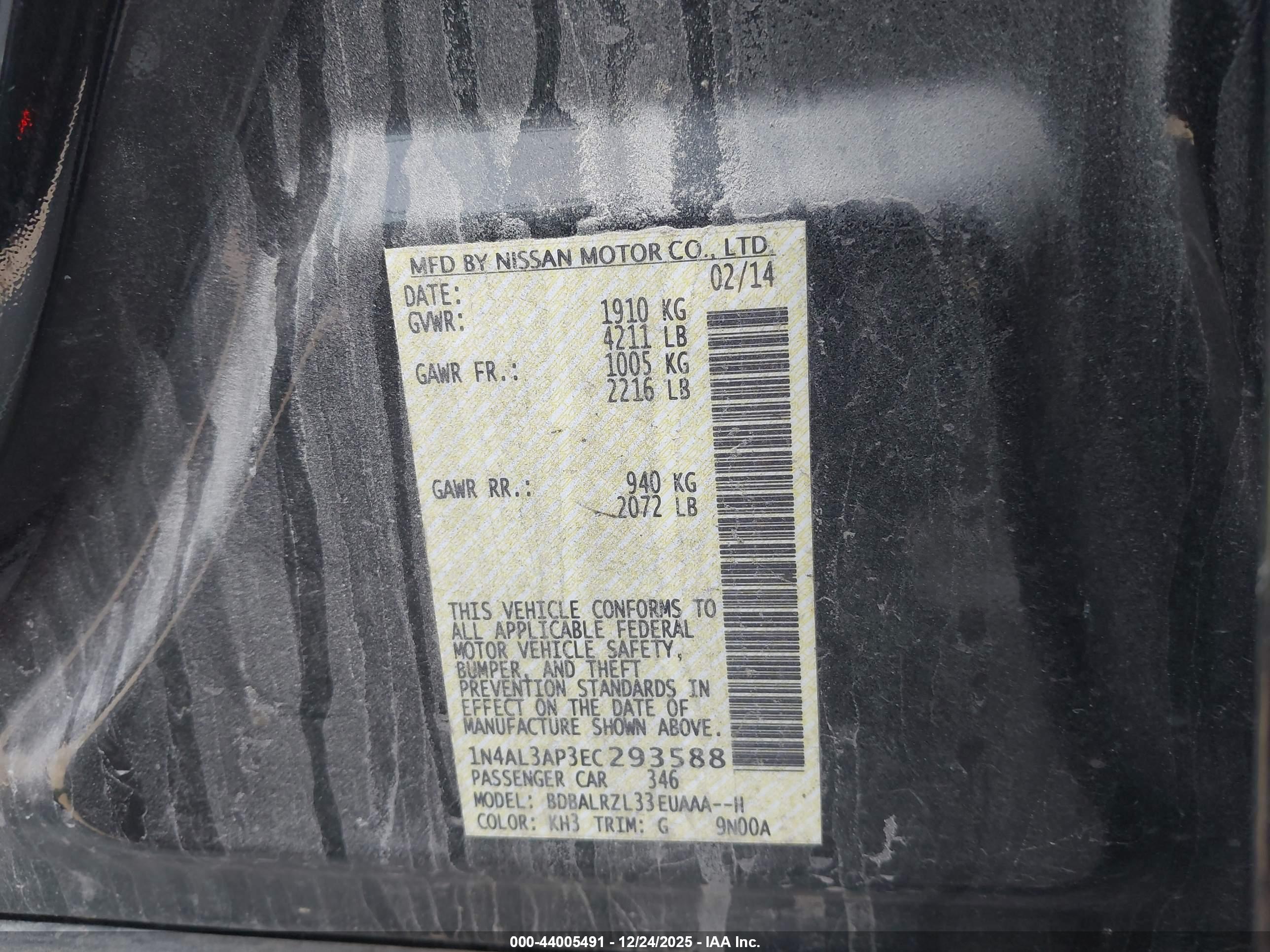 NISSAN ALTIMA image 9